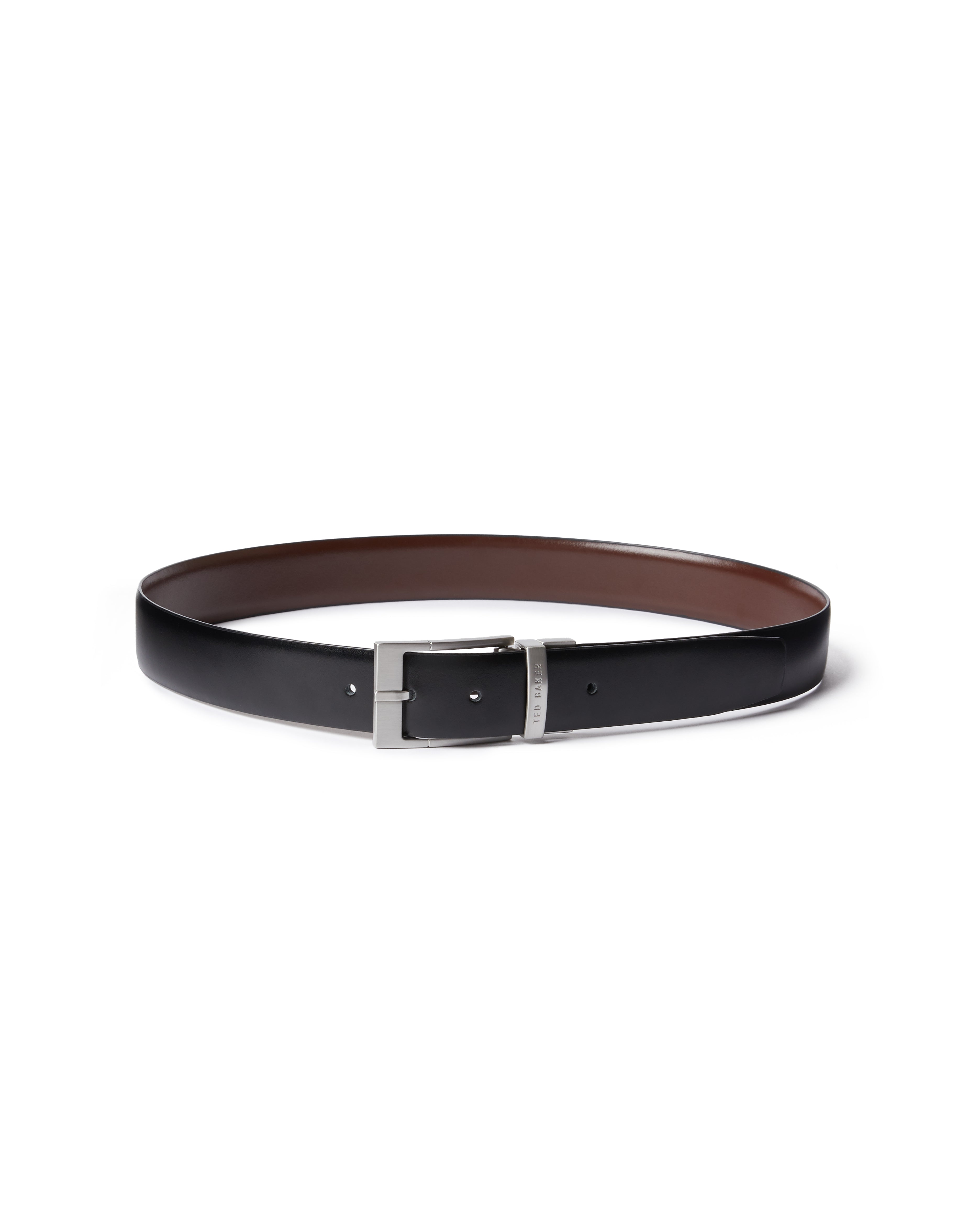 Connary Reversible Leather Belt Black