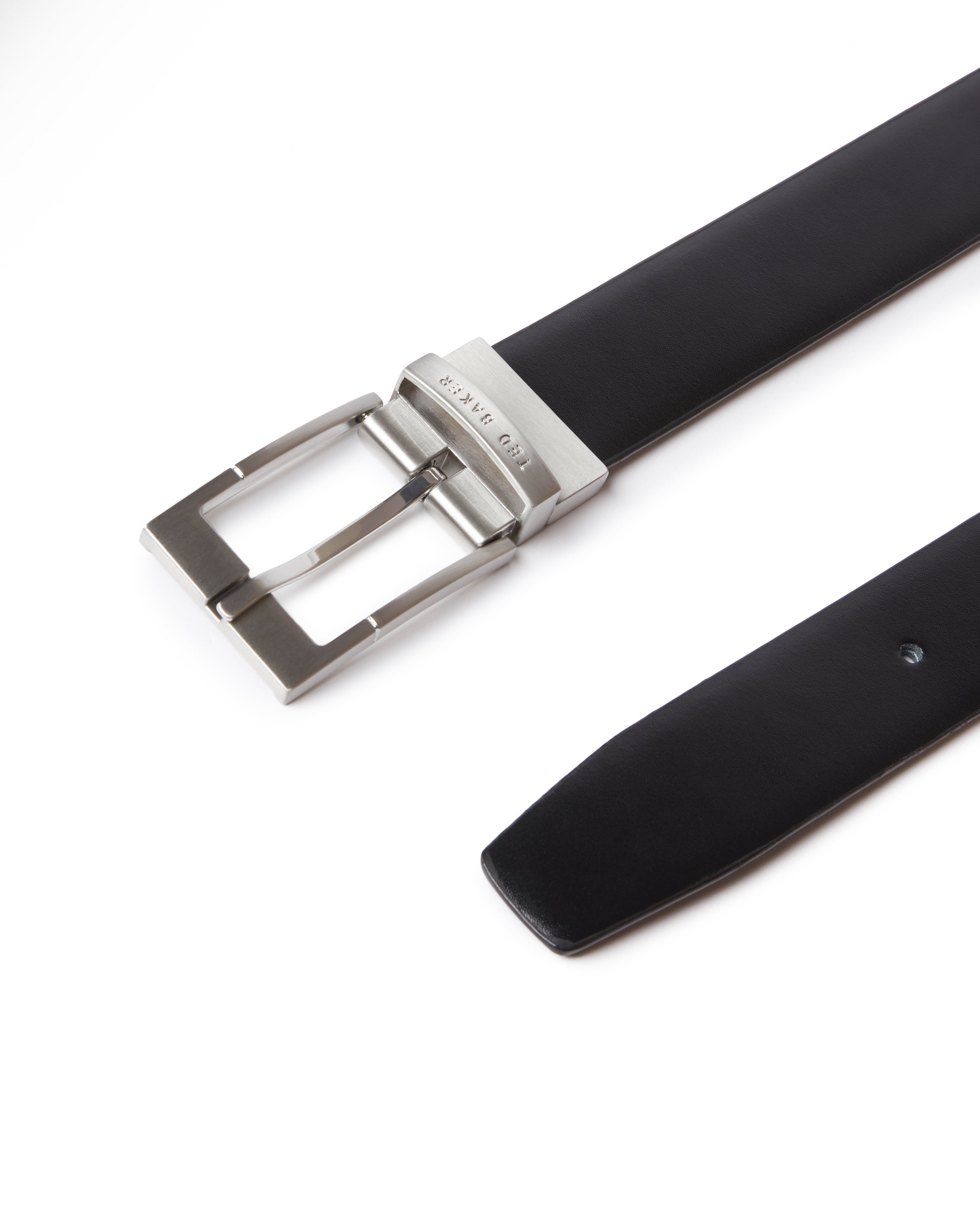 Connary Reversible Leather Belt Black