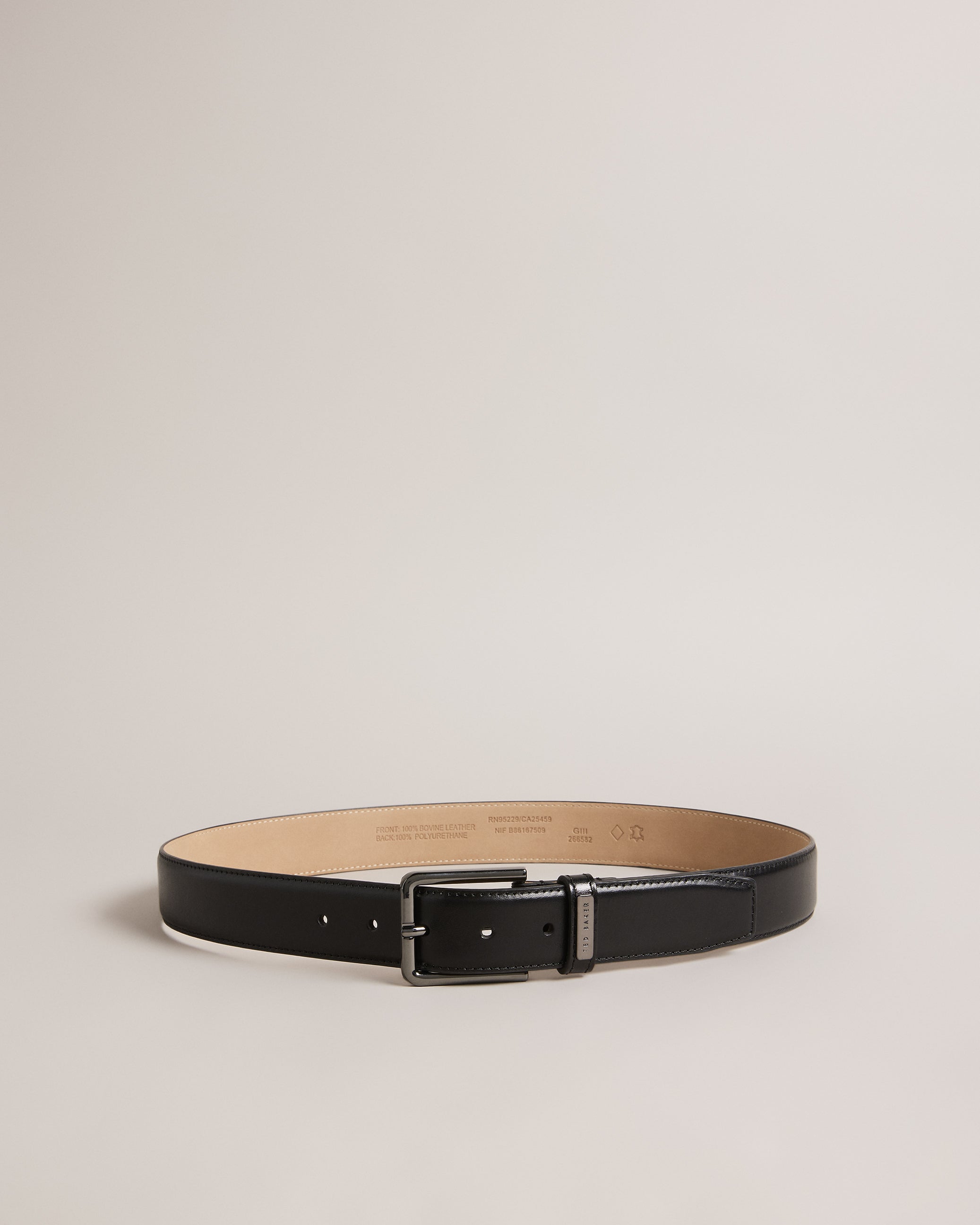 Wizerd Double Keeper Leather Belt Black