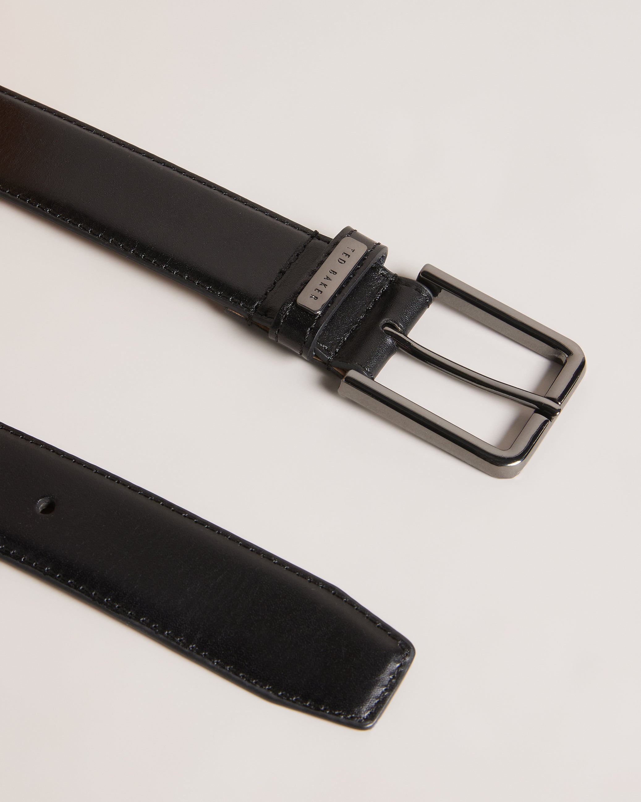 Wizerd Double Keeper Leather Belt Black