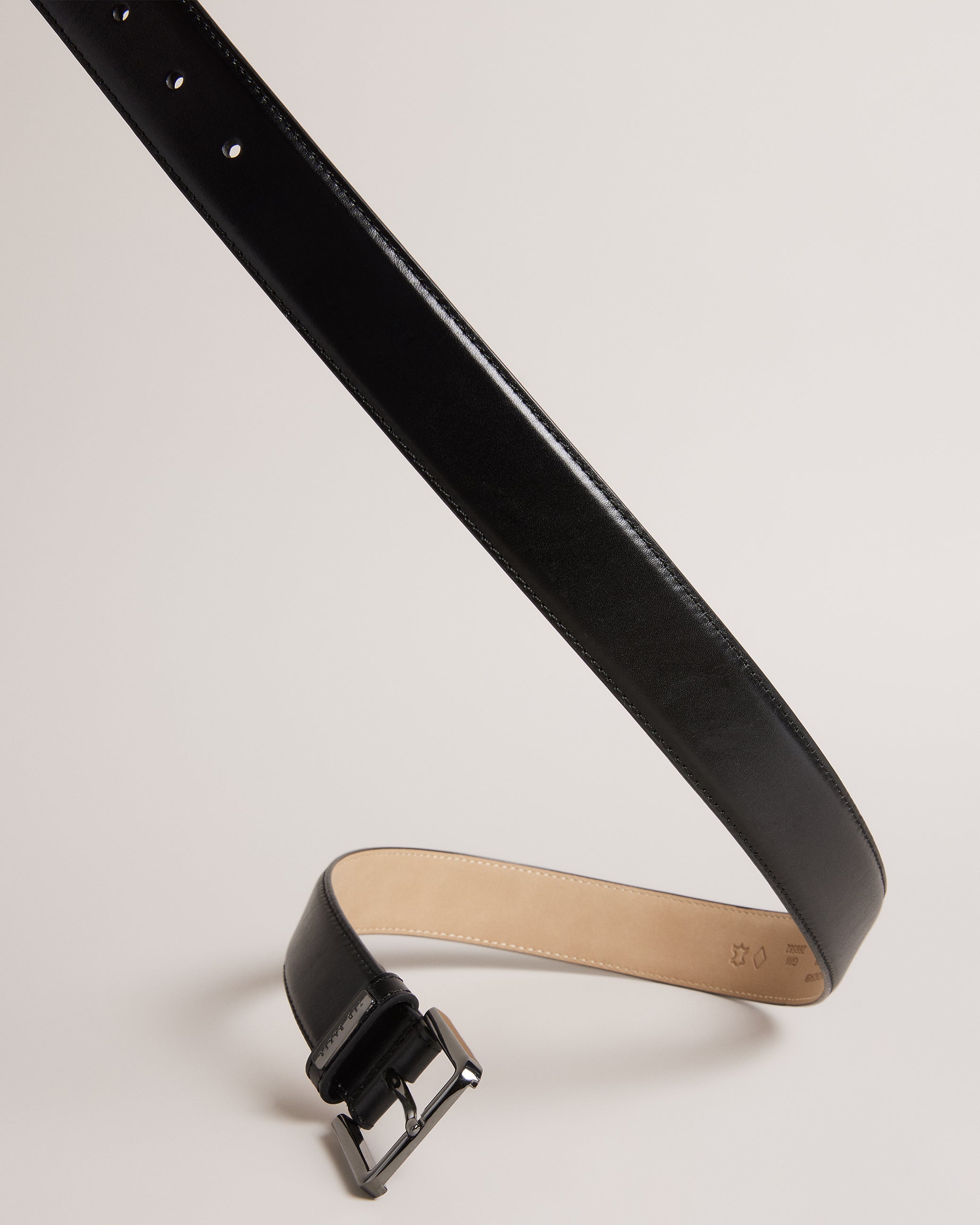 Wizerd Double Keeper Leather Belt Black
