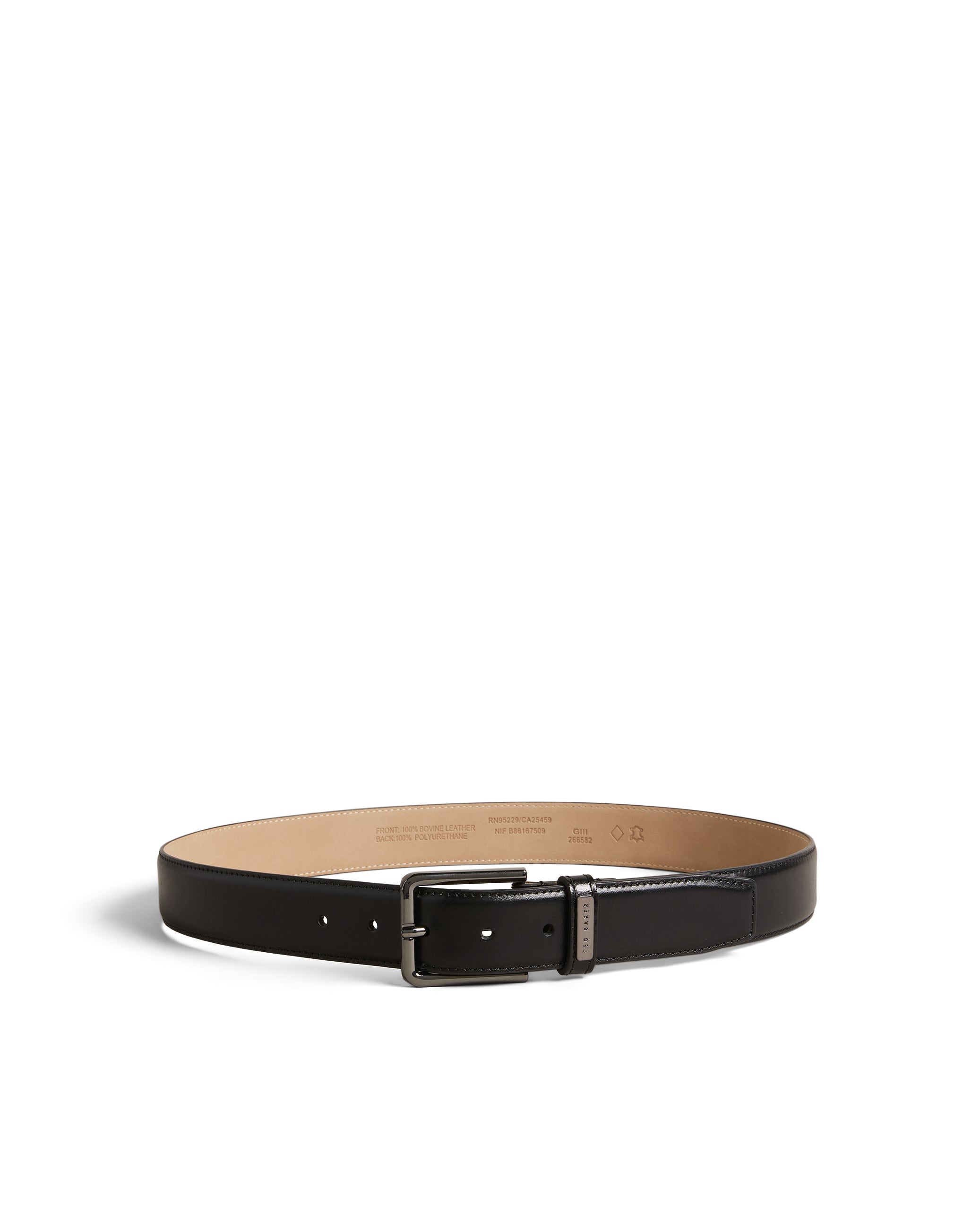 Wizerd Double Keeper Leather Belt Black