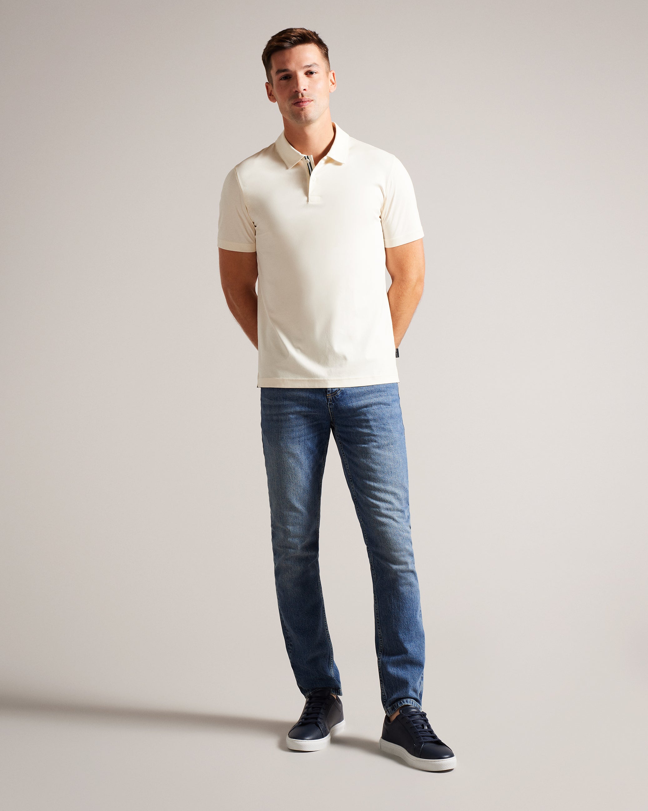 Elvvis Slim Fit Stretch Jeans Mid-Blue