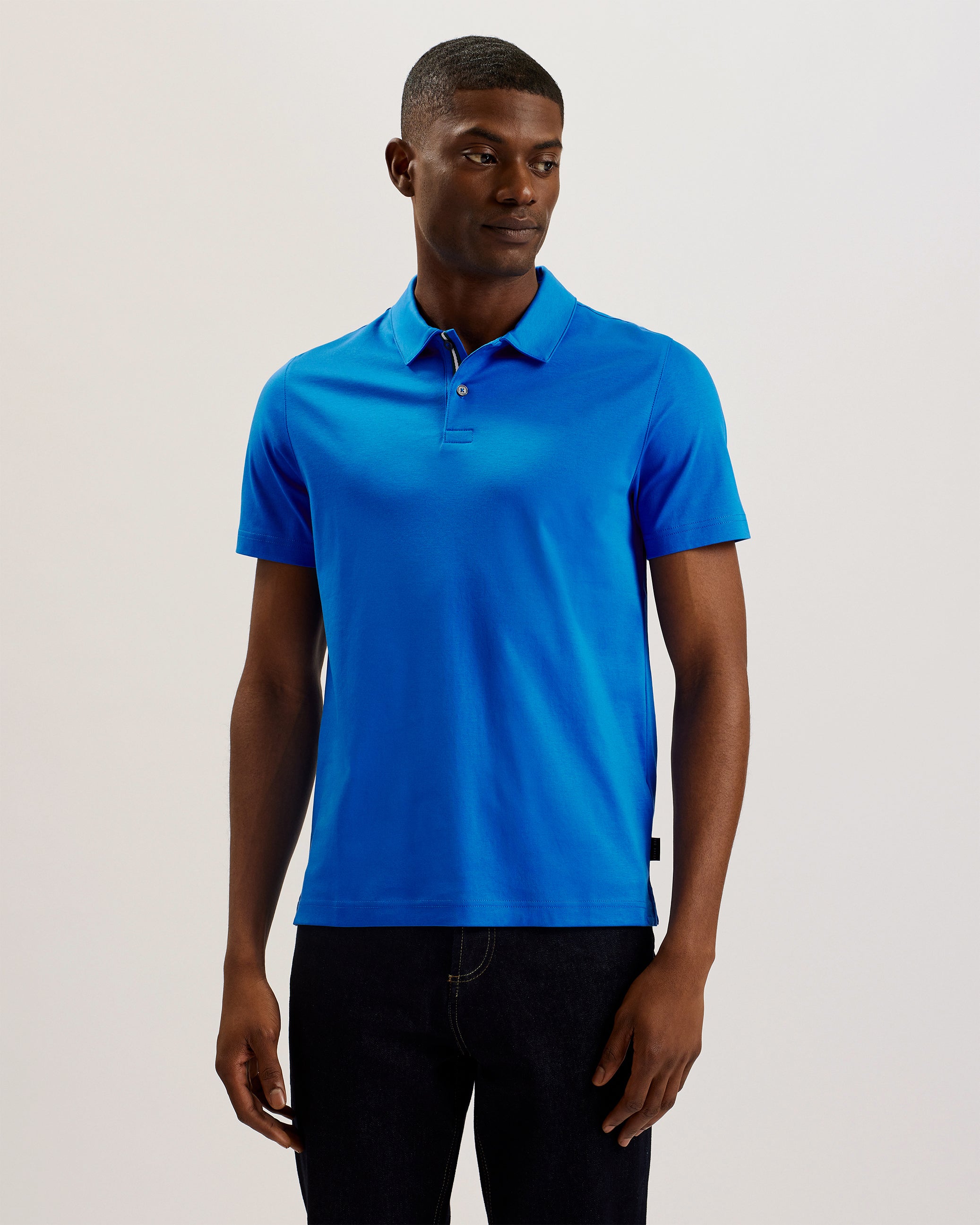 Zeiter Short Sleeve Slim Soft Touch Polo Blue
