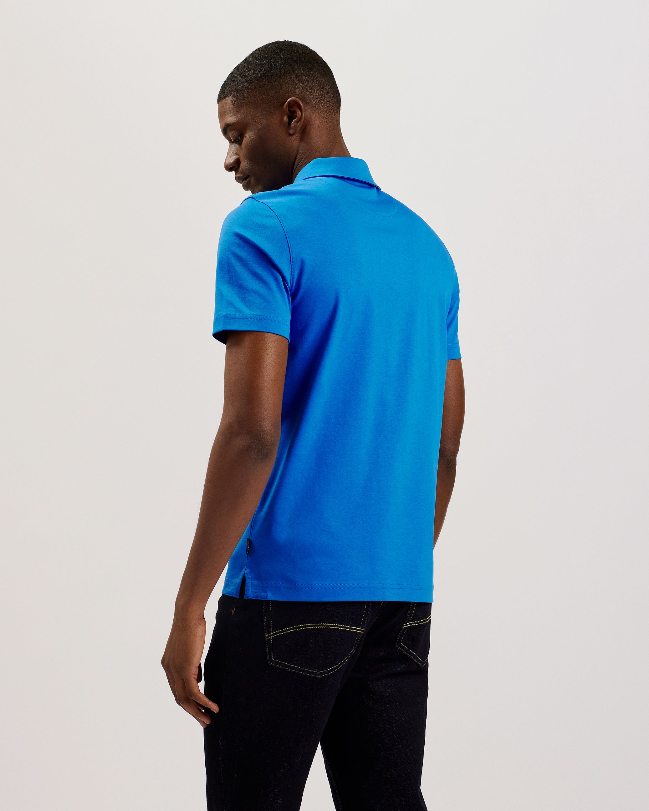 Zeiter Short Sleeve Slim Soft Touch Polo Blue