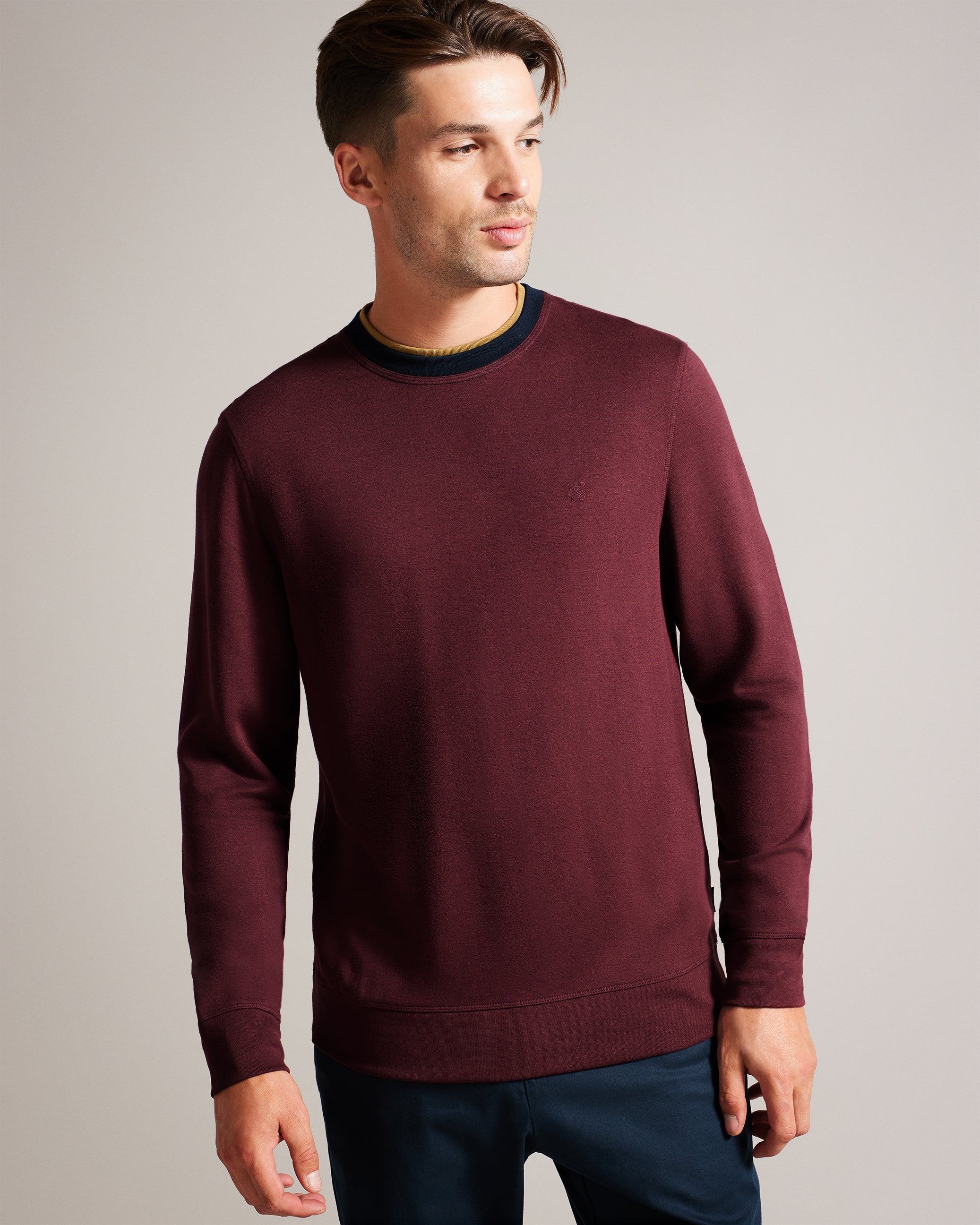 Zylem Long Sleeve Soft Touch Sweatshirt Maroon