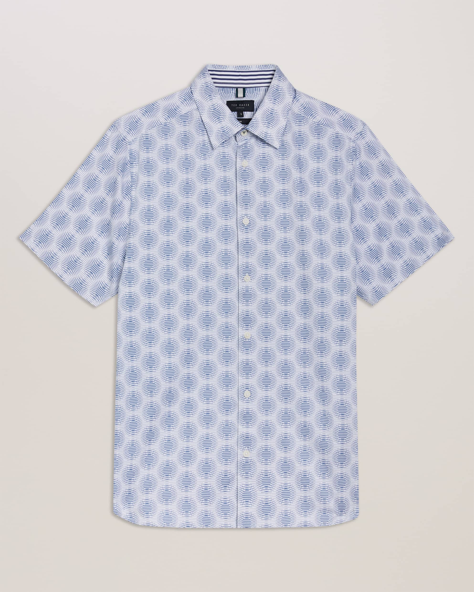 Pearsho Short Sleeve Circle Geometric Shirt White