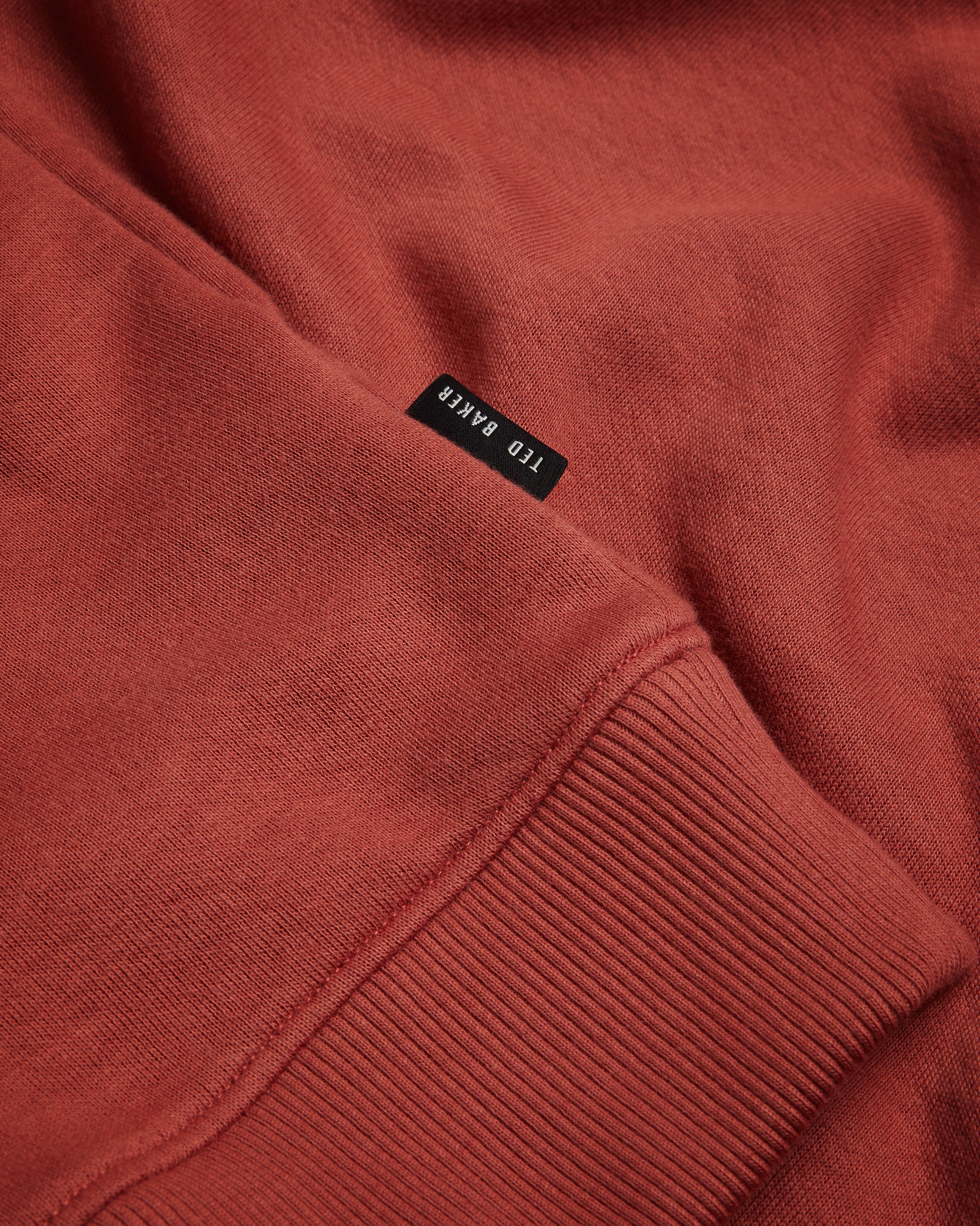 Devote Long Sleeve Raglan Detail Sweatshirt Dk-Orange