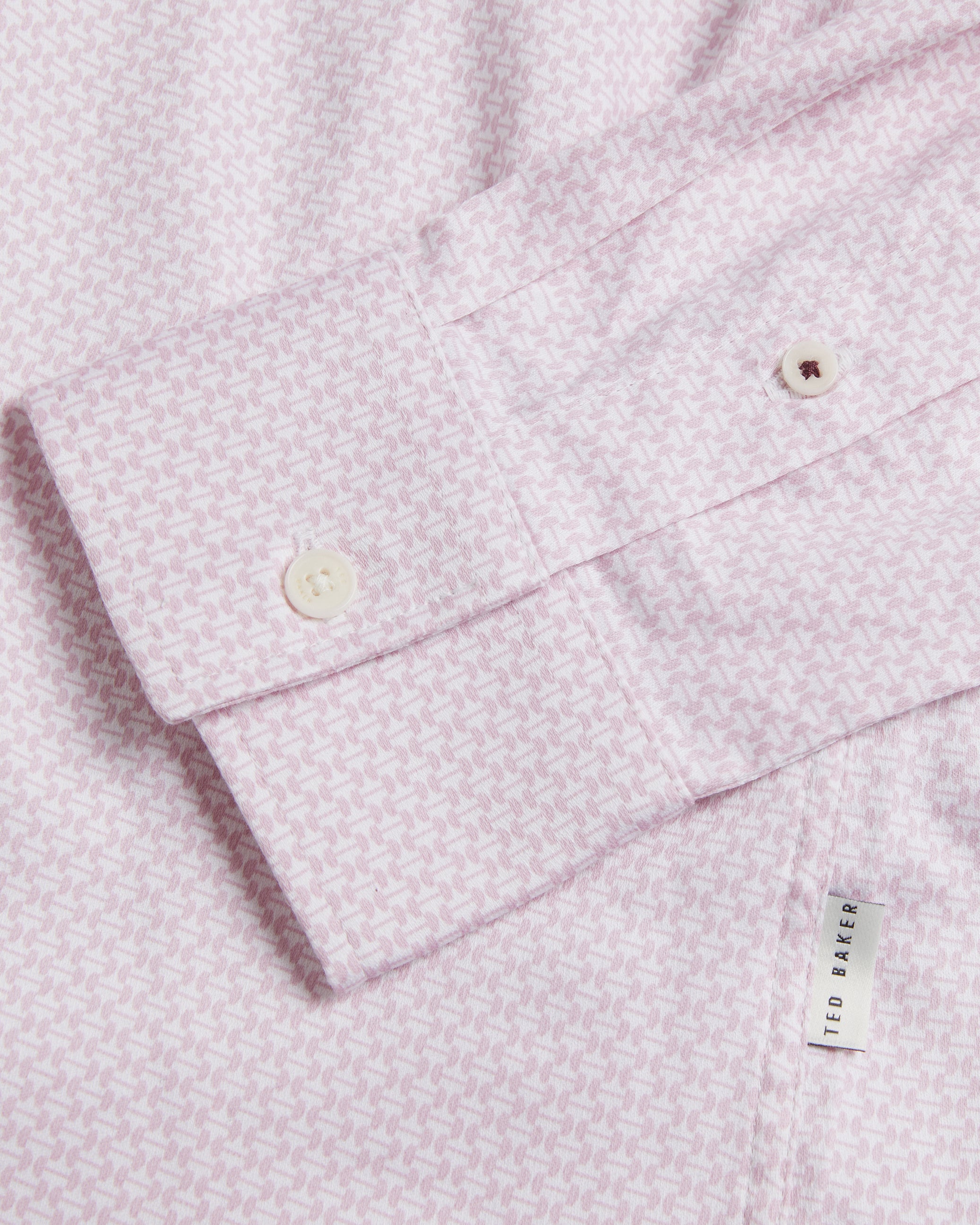 Faenza Long Sleeve Geometric Shirt Pink