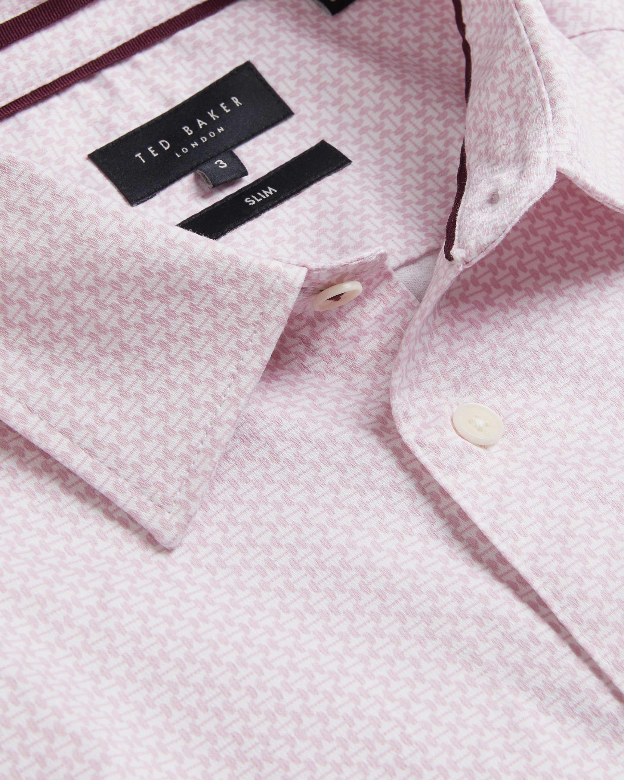 Faenza Long Sleeve Geometric Shirt Pink