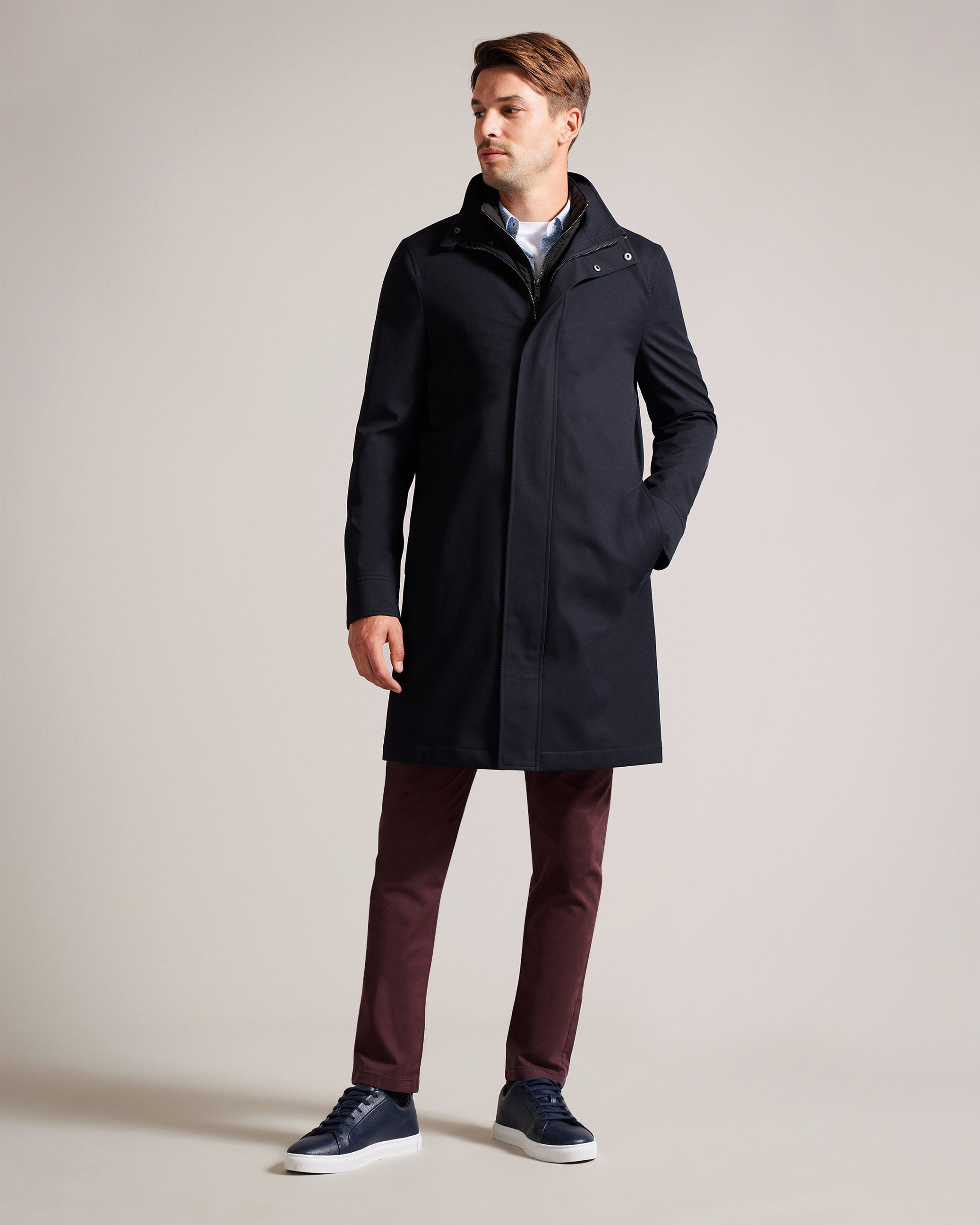 Field Jacket Ted Baker Wool Funnel Neck Coat Buy Erolson Nylon