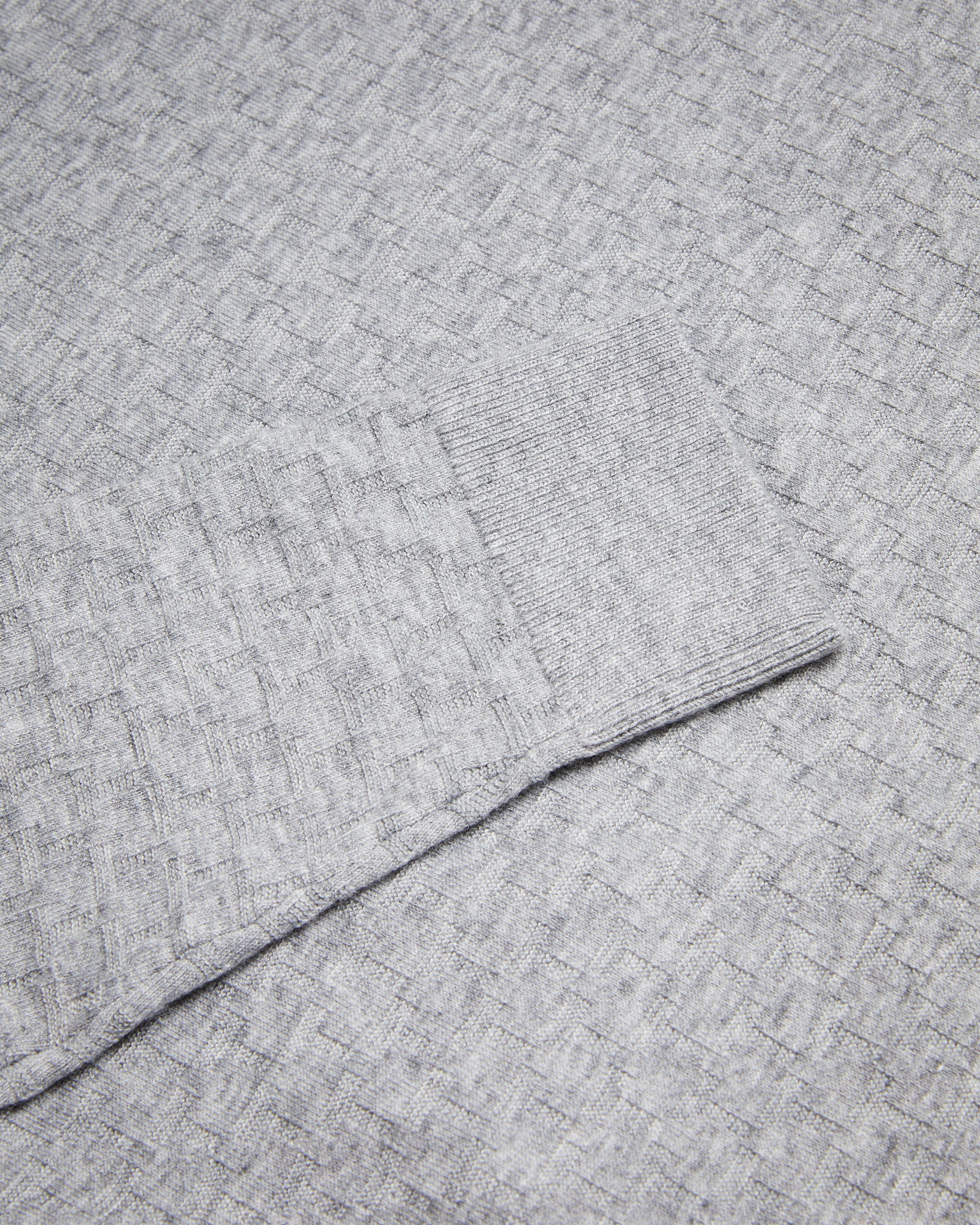 Morar Long Sleeve T Stitch Knitted Polo Grey