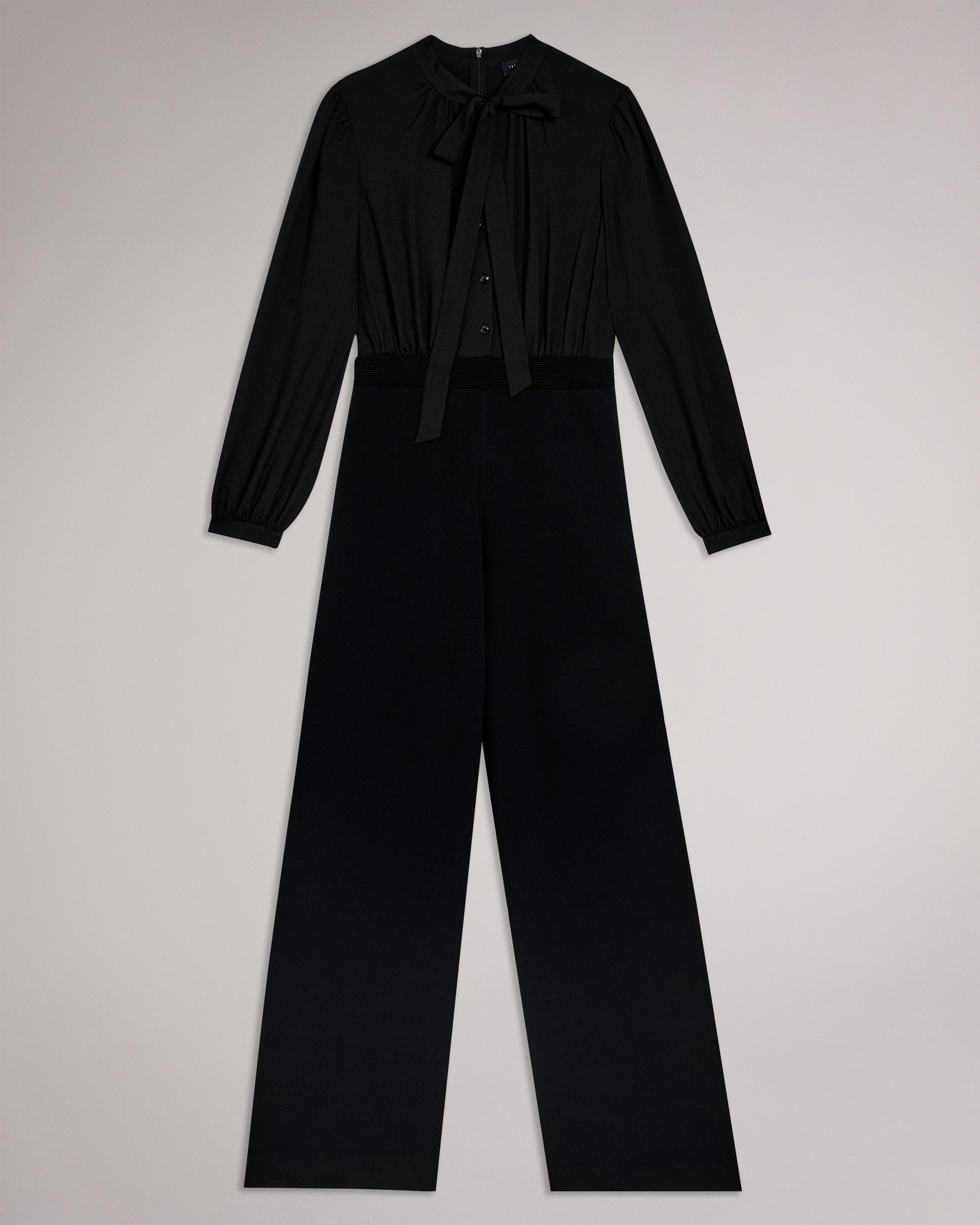 Leot Knitted Trouser Jumpsuit Black