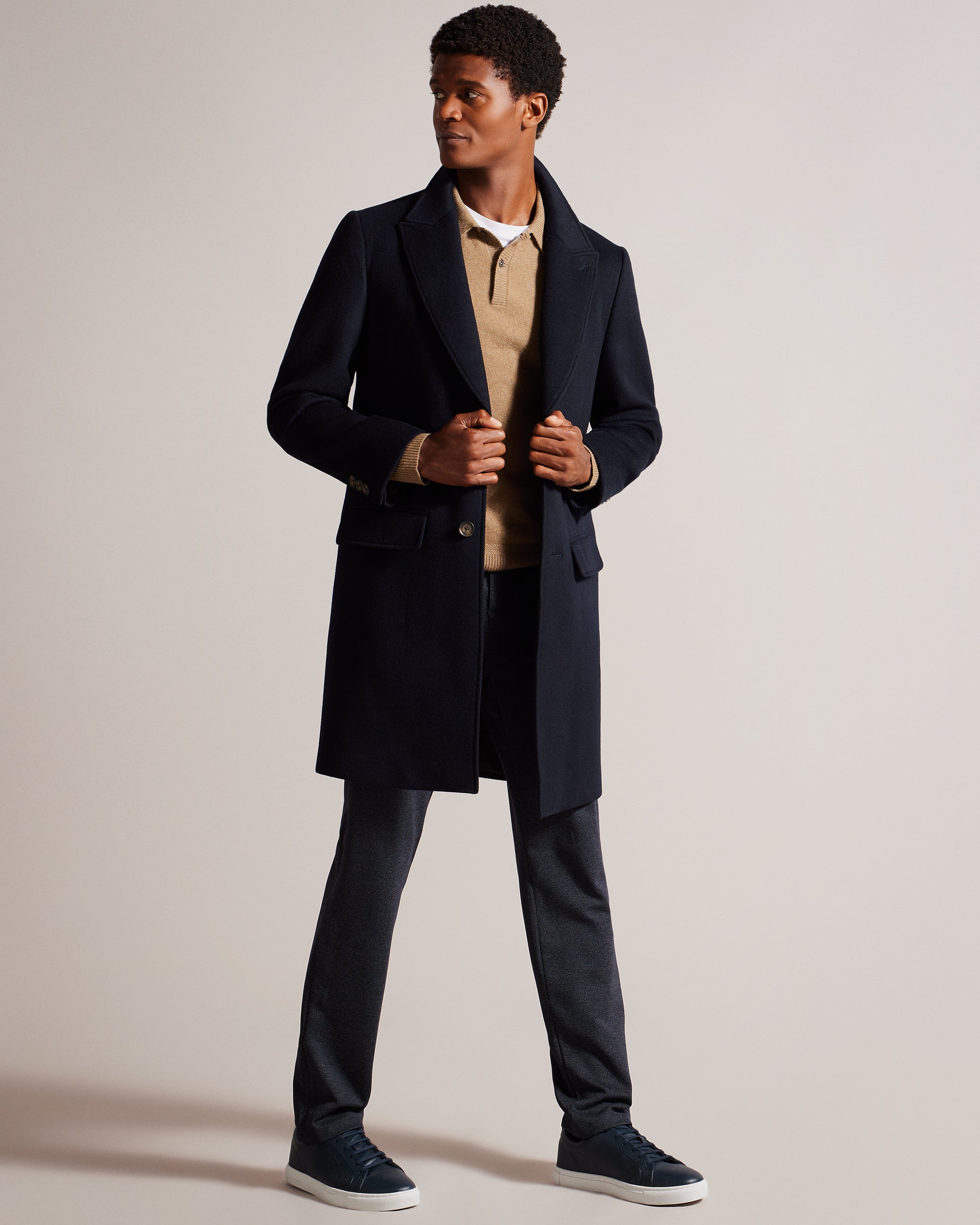 Wilding Wool Blend Peacoat Navy