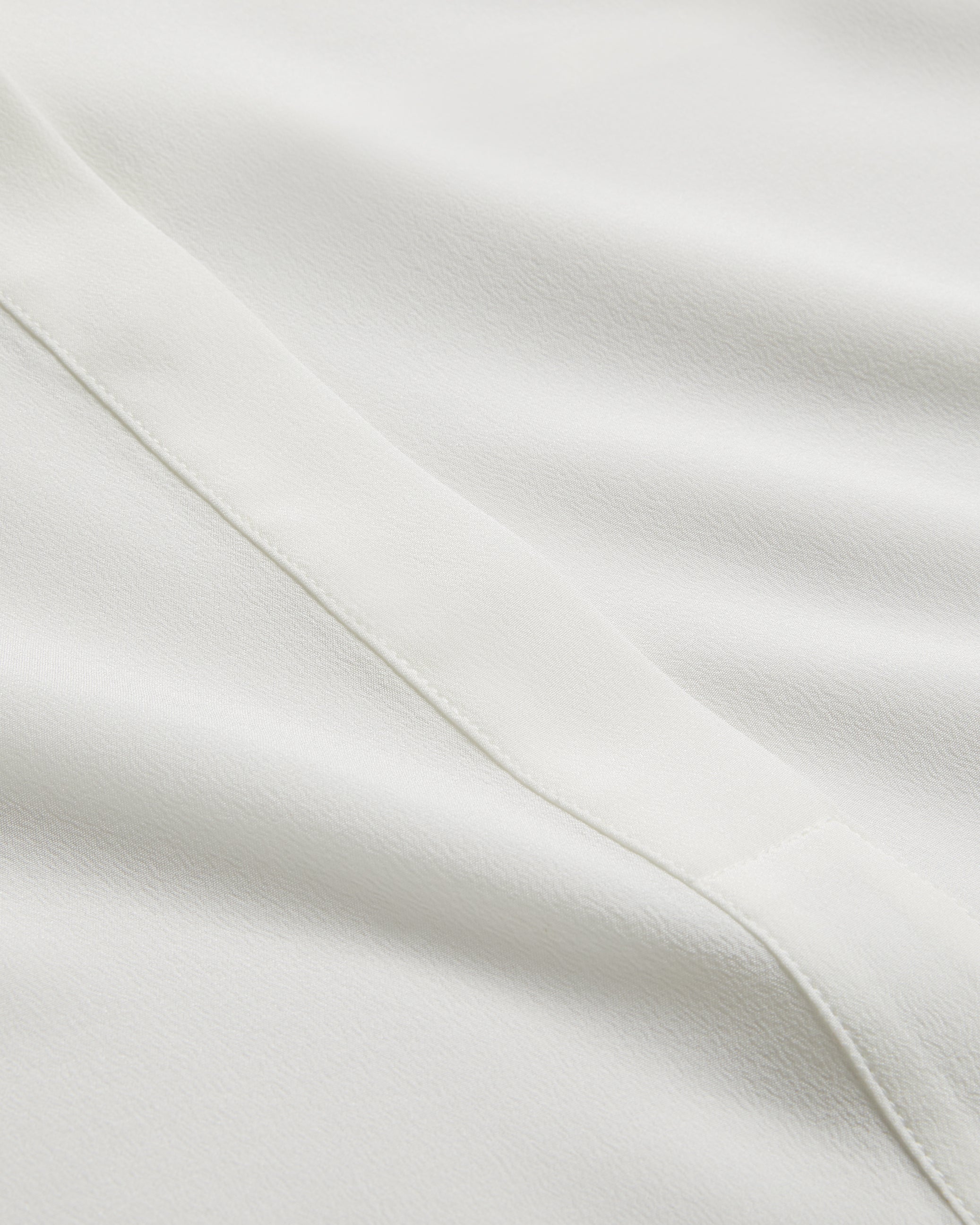 Miyokoe Straight Fit Cap Sleeve Silk Blouse Ivory