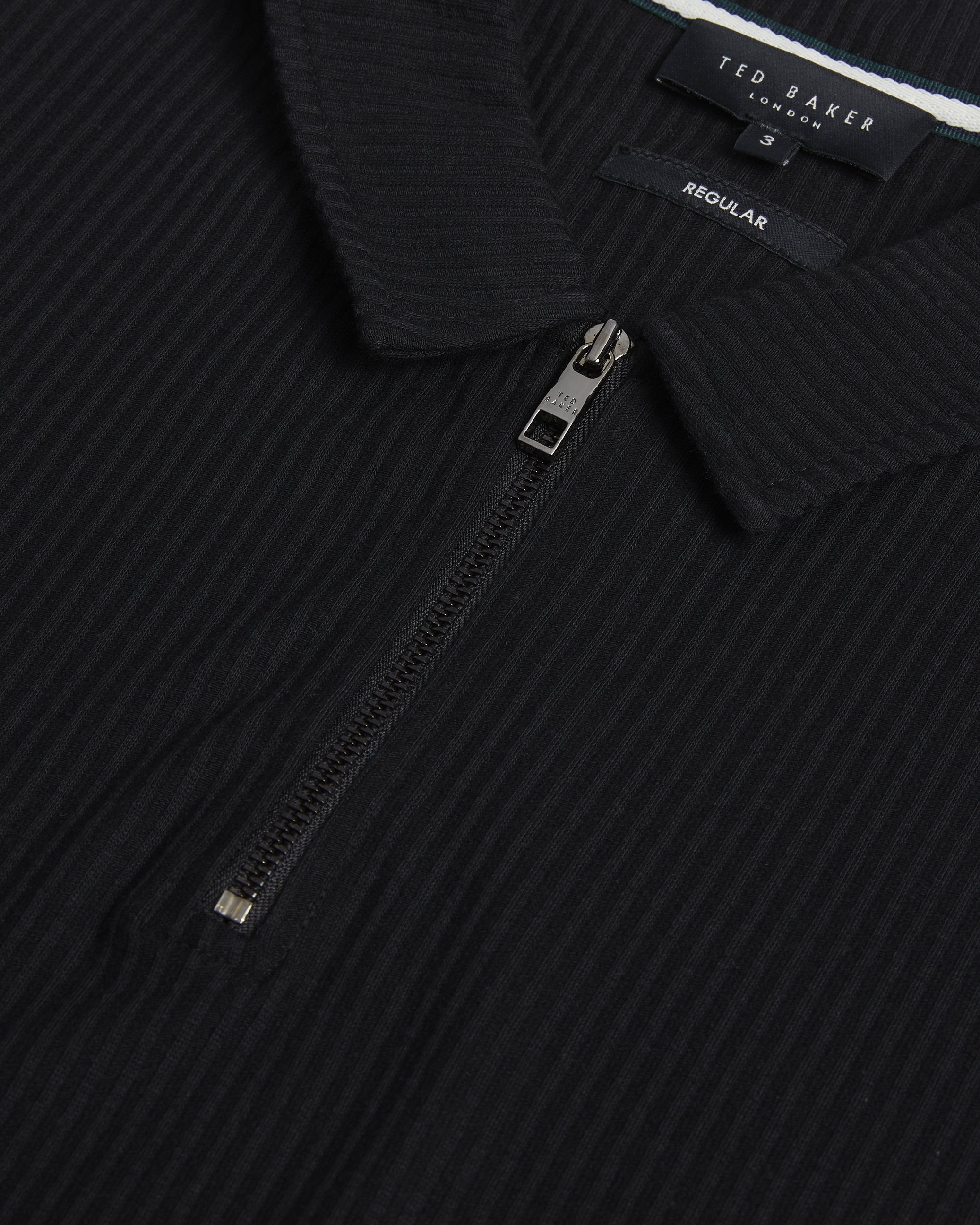Zarkes Short Sleeve Regular Zip Polo Black