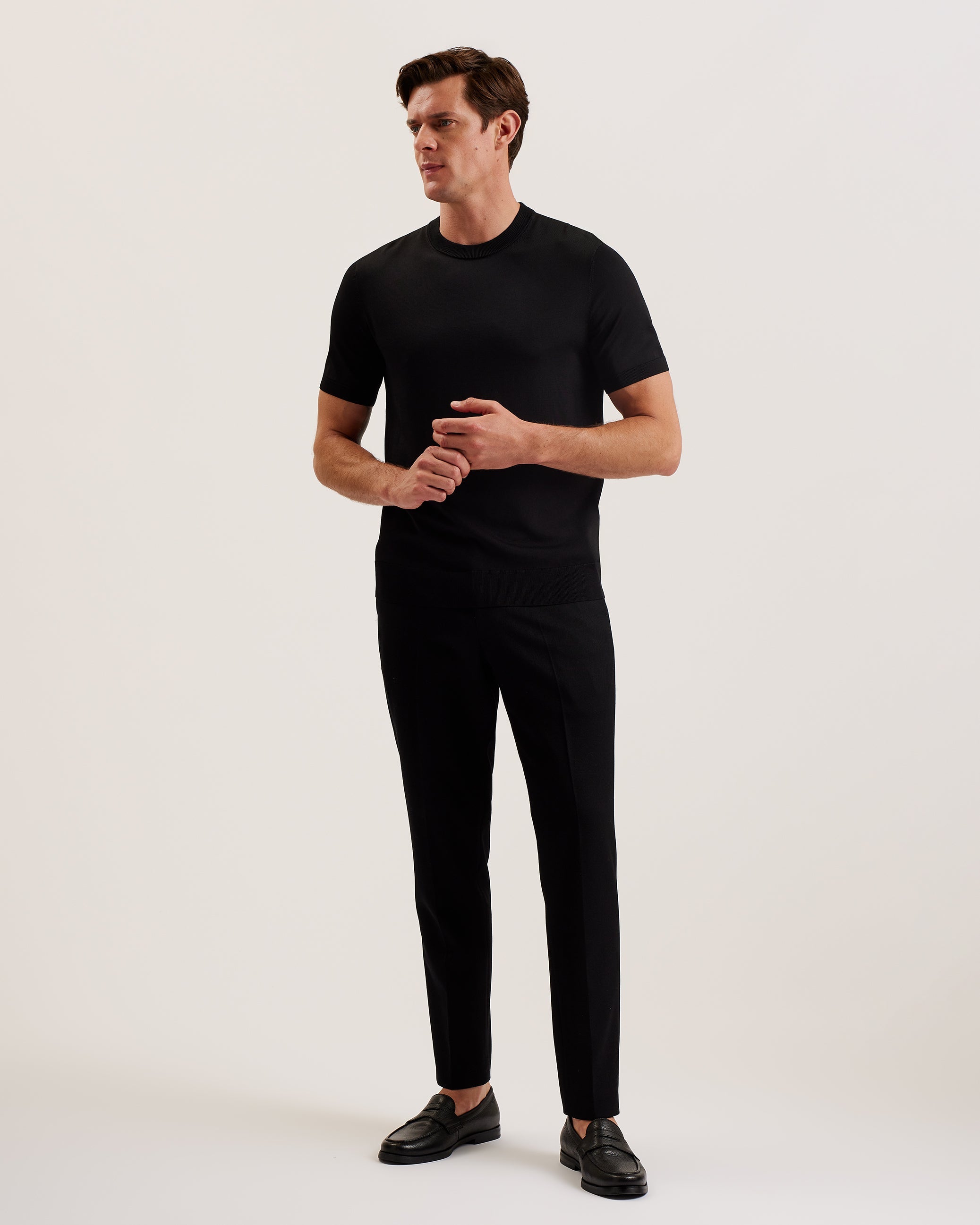 Reyon Short Sleeve Rayon T-Shirt Black