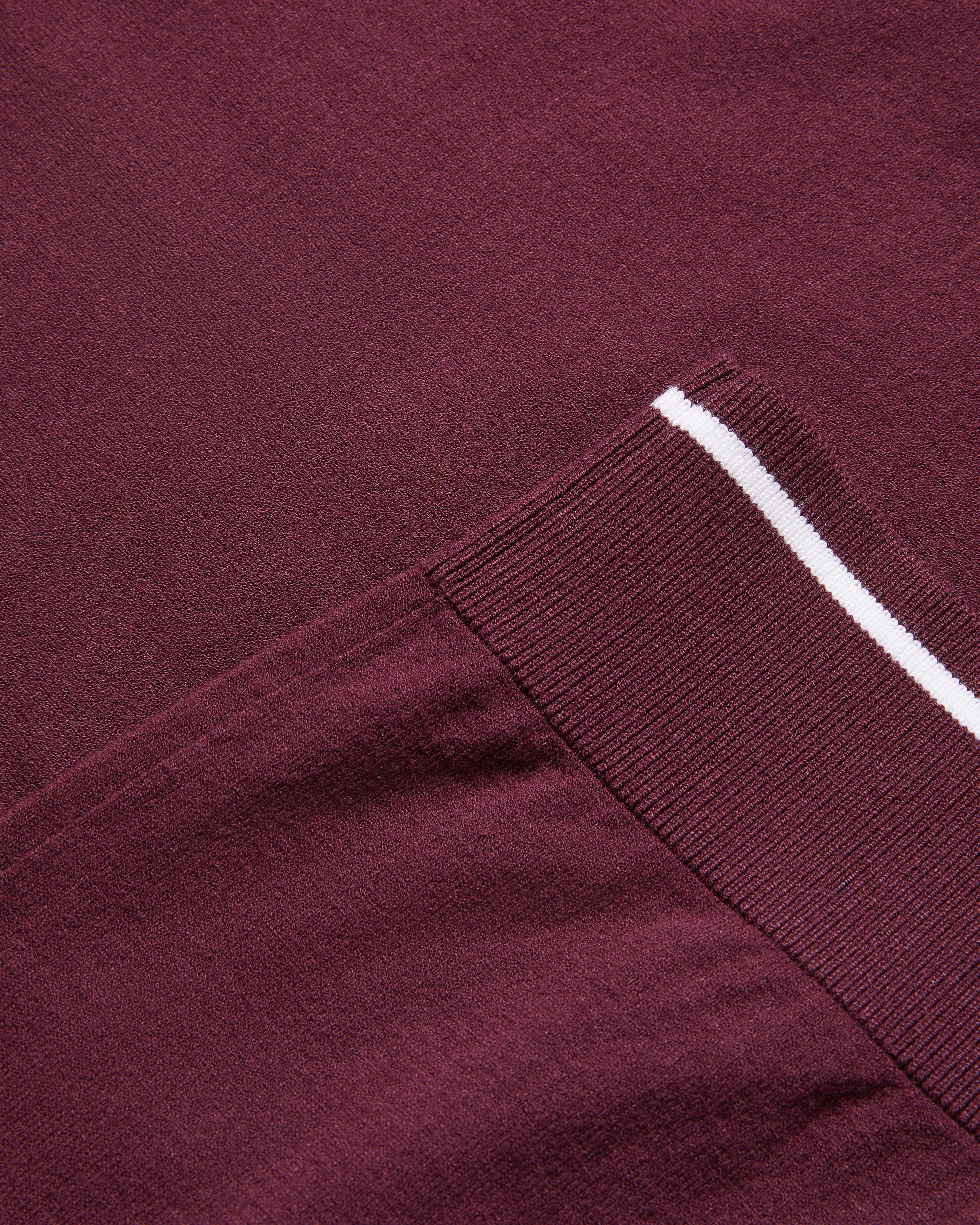Dunow Short Sleeve Pointelle Diamond Polo Maroon