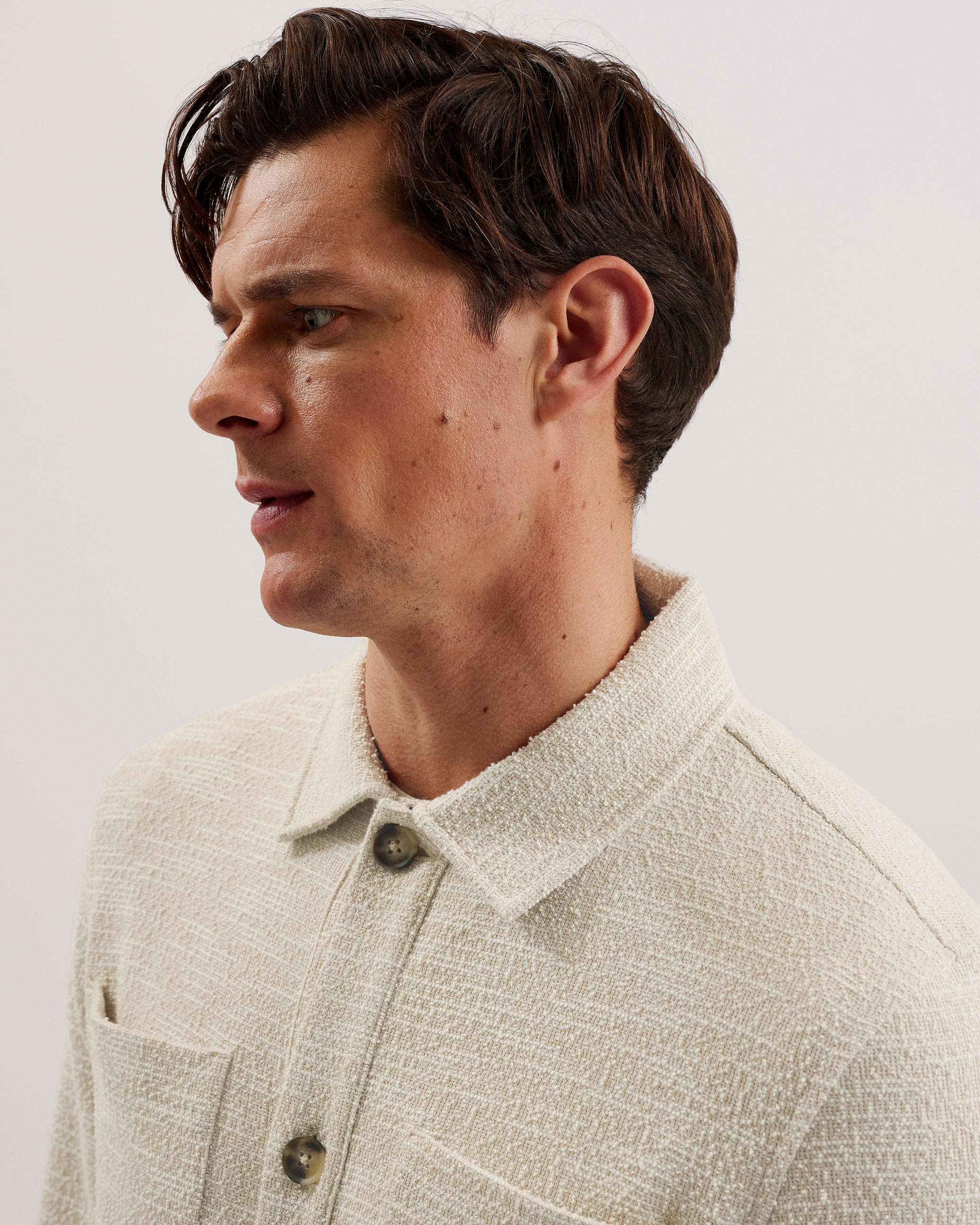 Hookly Long Sleeve Jersey Overshirt Natural