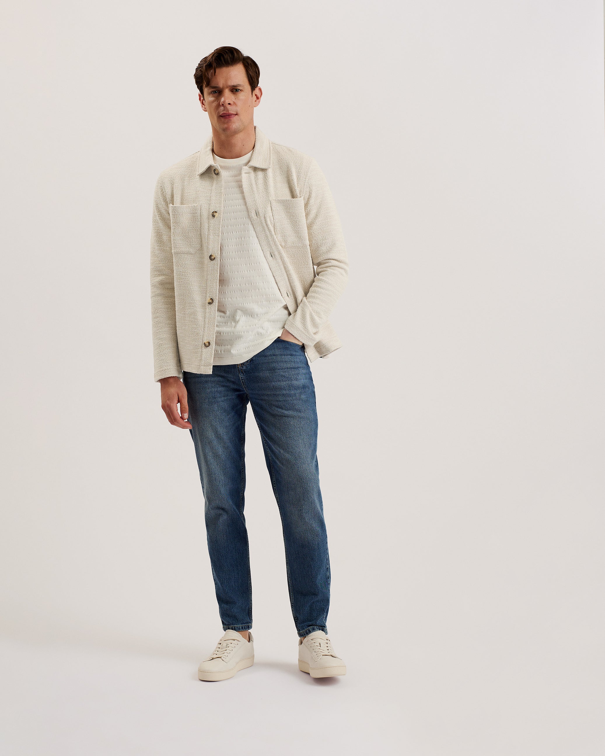 Hookly Long Sleeve Jersey Overshirt Natural