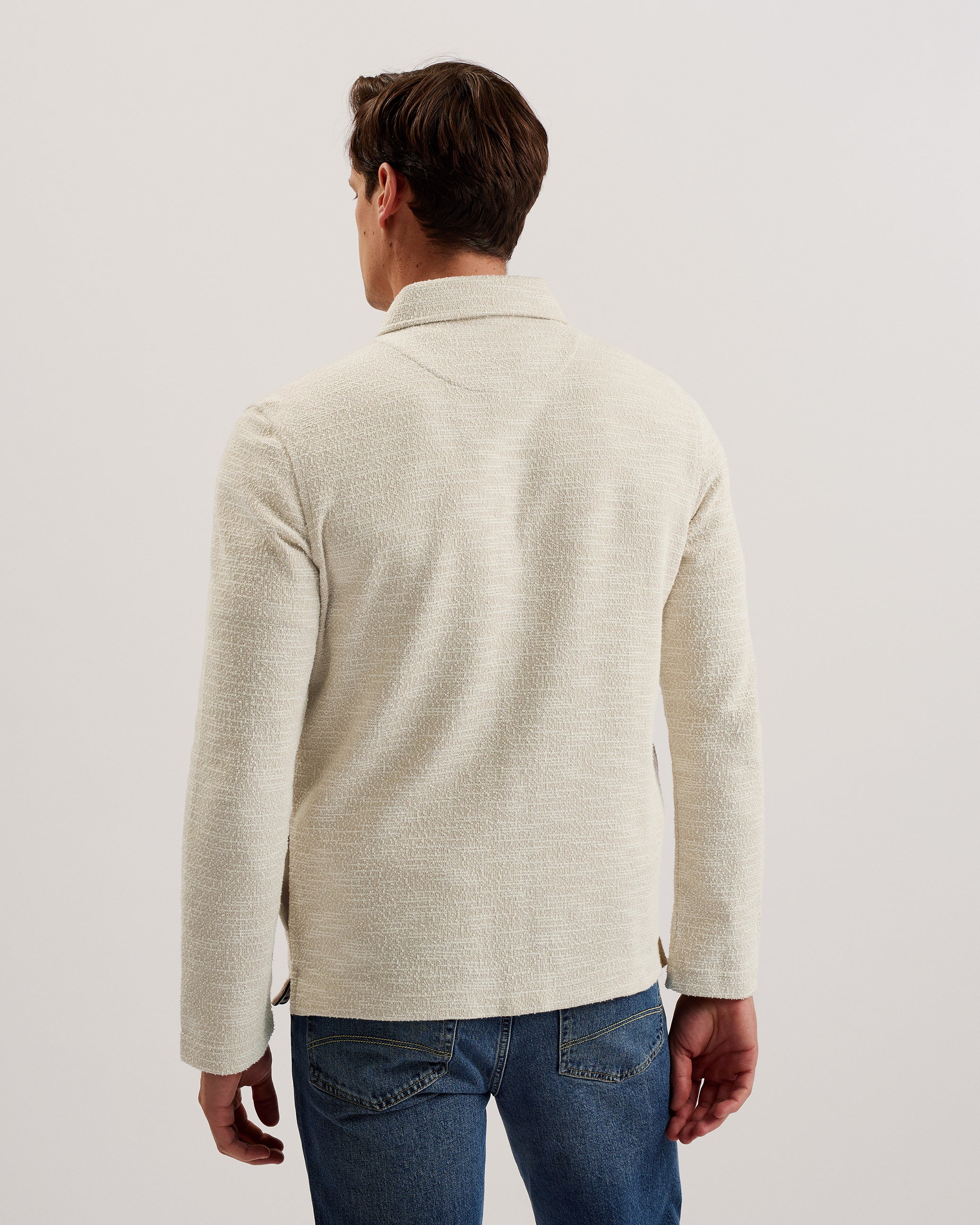 Hookly Long Sleeve Jersey Overshirt Natural