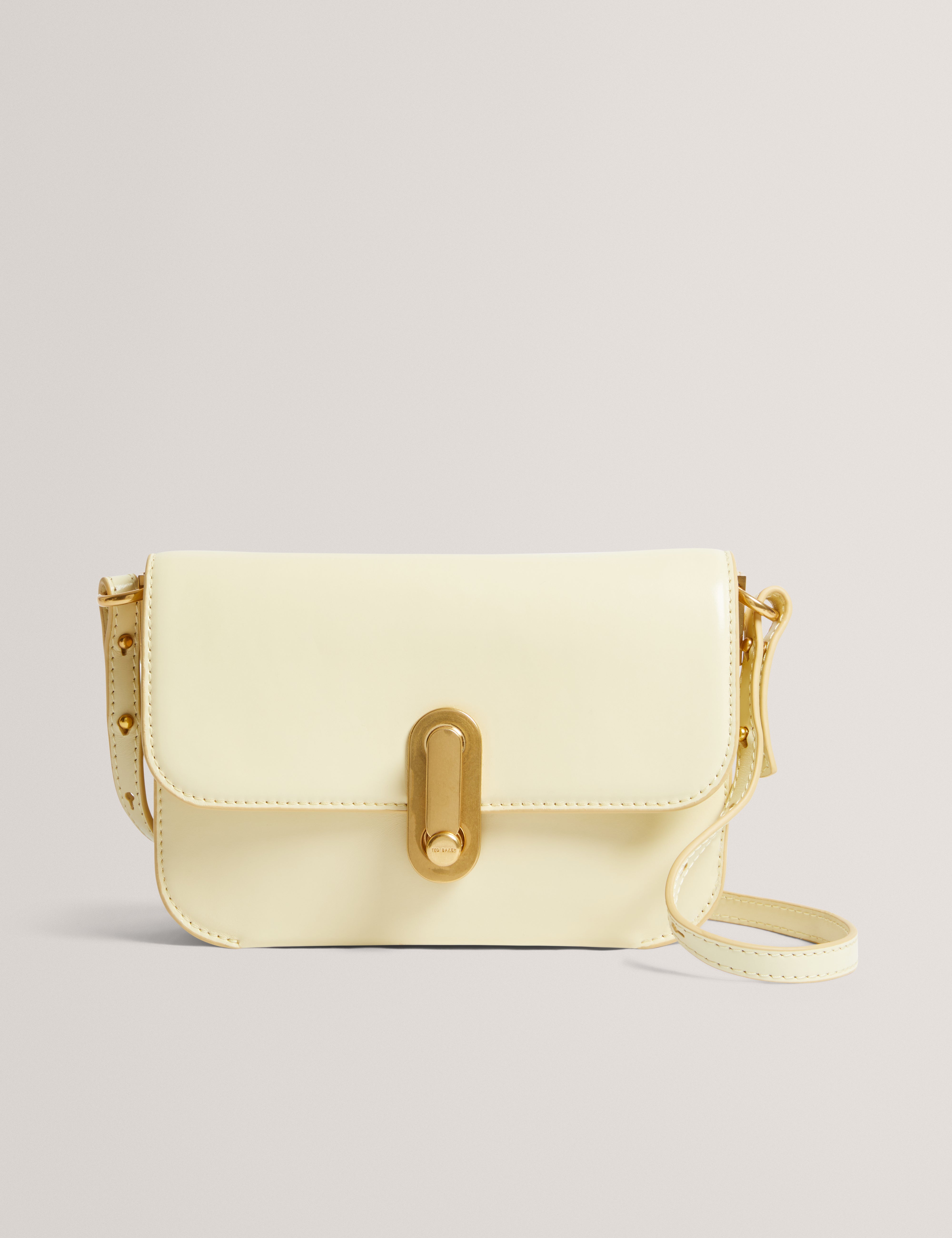 Kkaysa Polished Small Leather Crossb Lt-Yellow