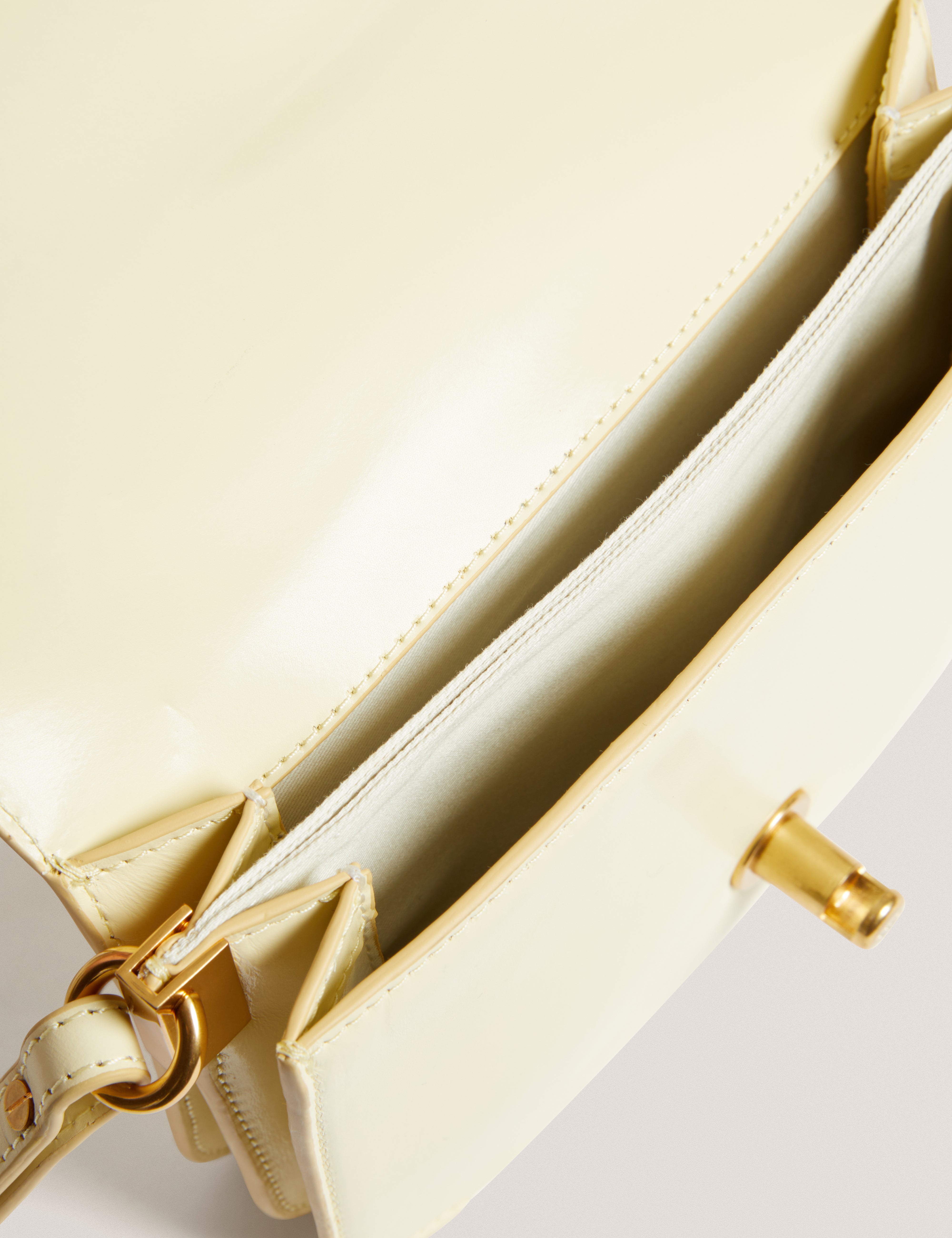 Kkaysa Polished Small Leather Crossb Lt-Yellow