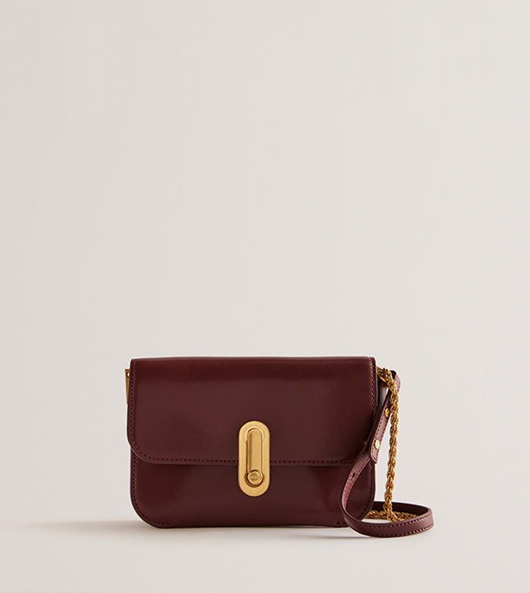 Buy Kkaysa Polished Small Leather Crossbody Bag Dp-Purple For