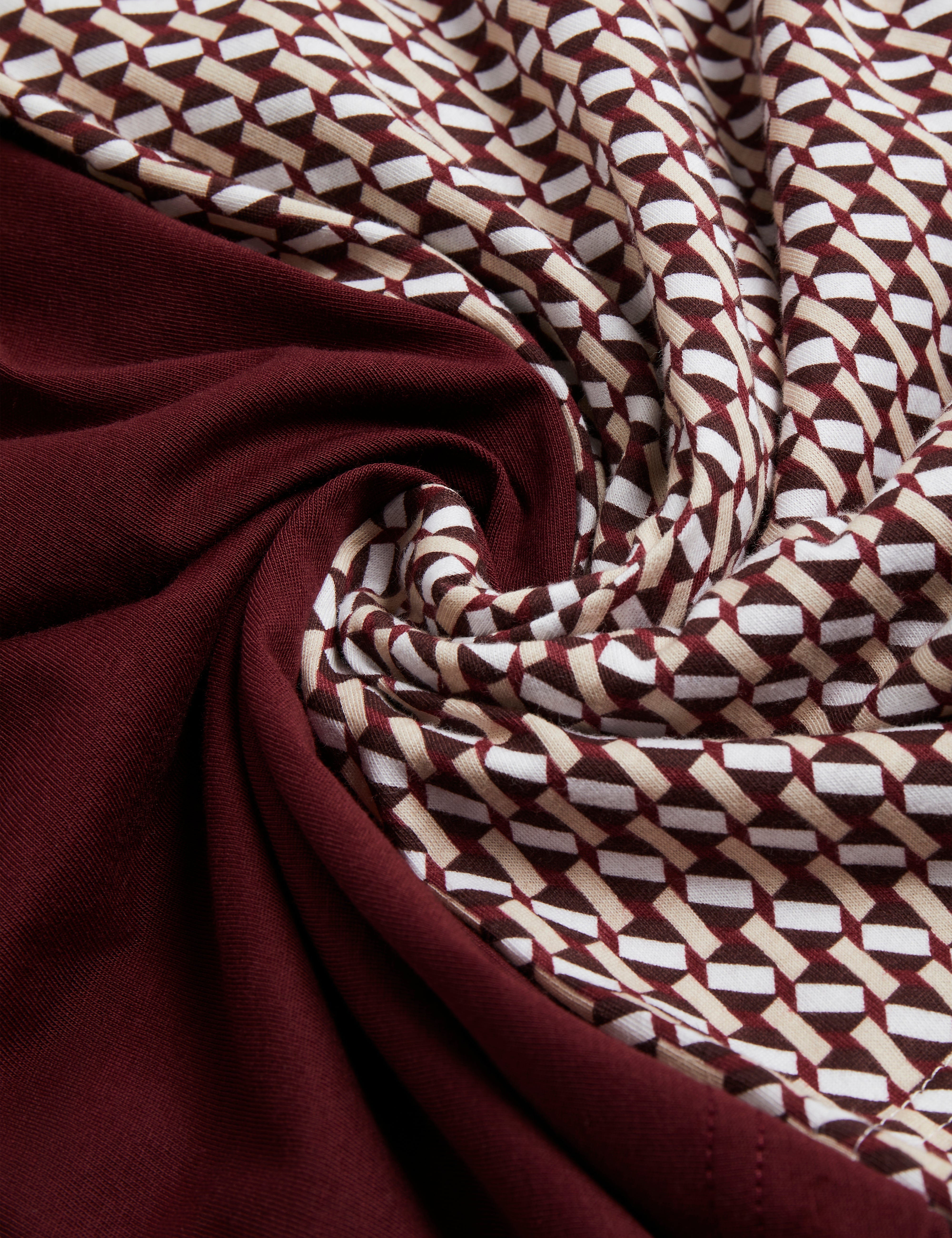 Sangs Short Sleeve Jersey Geo Multipack Maroon