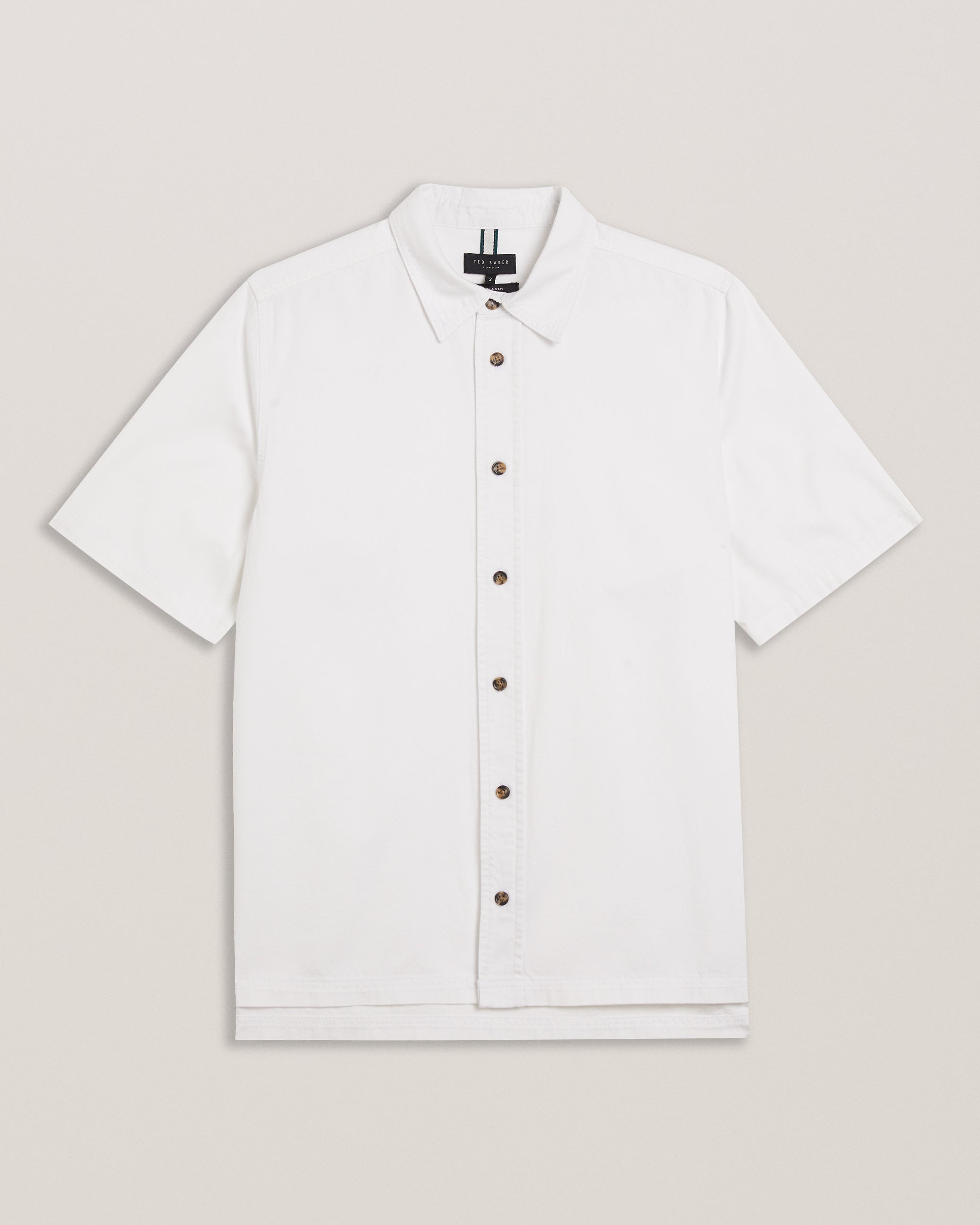 Veyles Short Sleeve Oversized Denim Shirt White