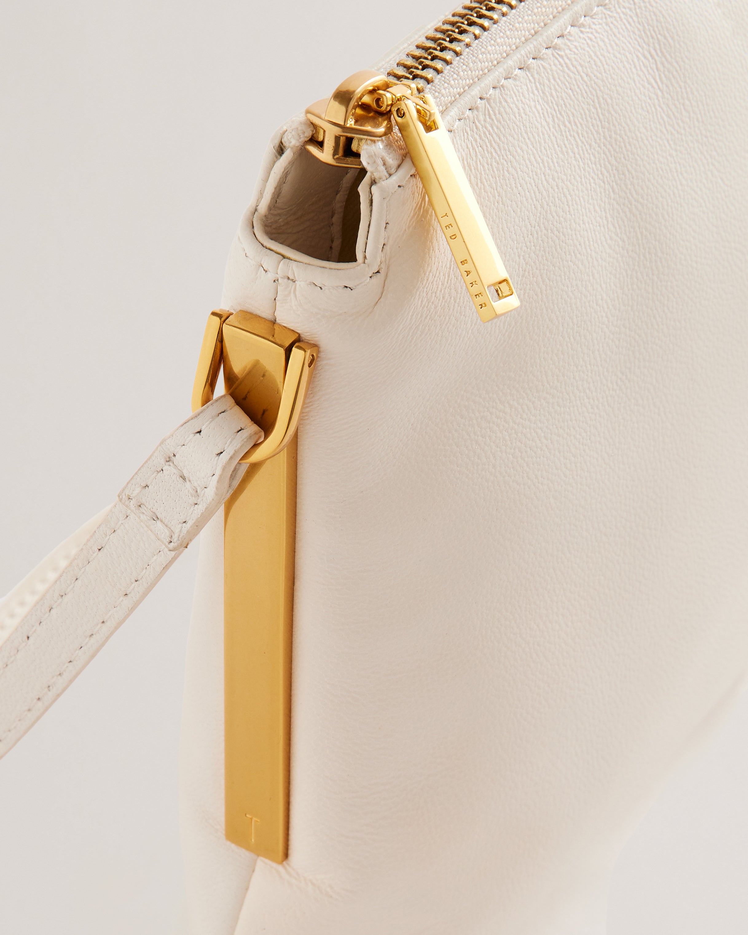 Samilly Slim Soft Quilted Crossbody Bag Ivory