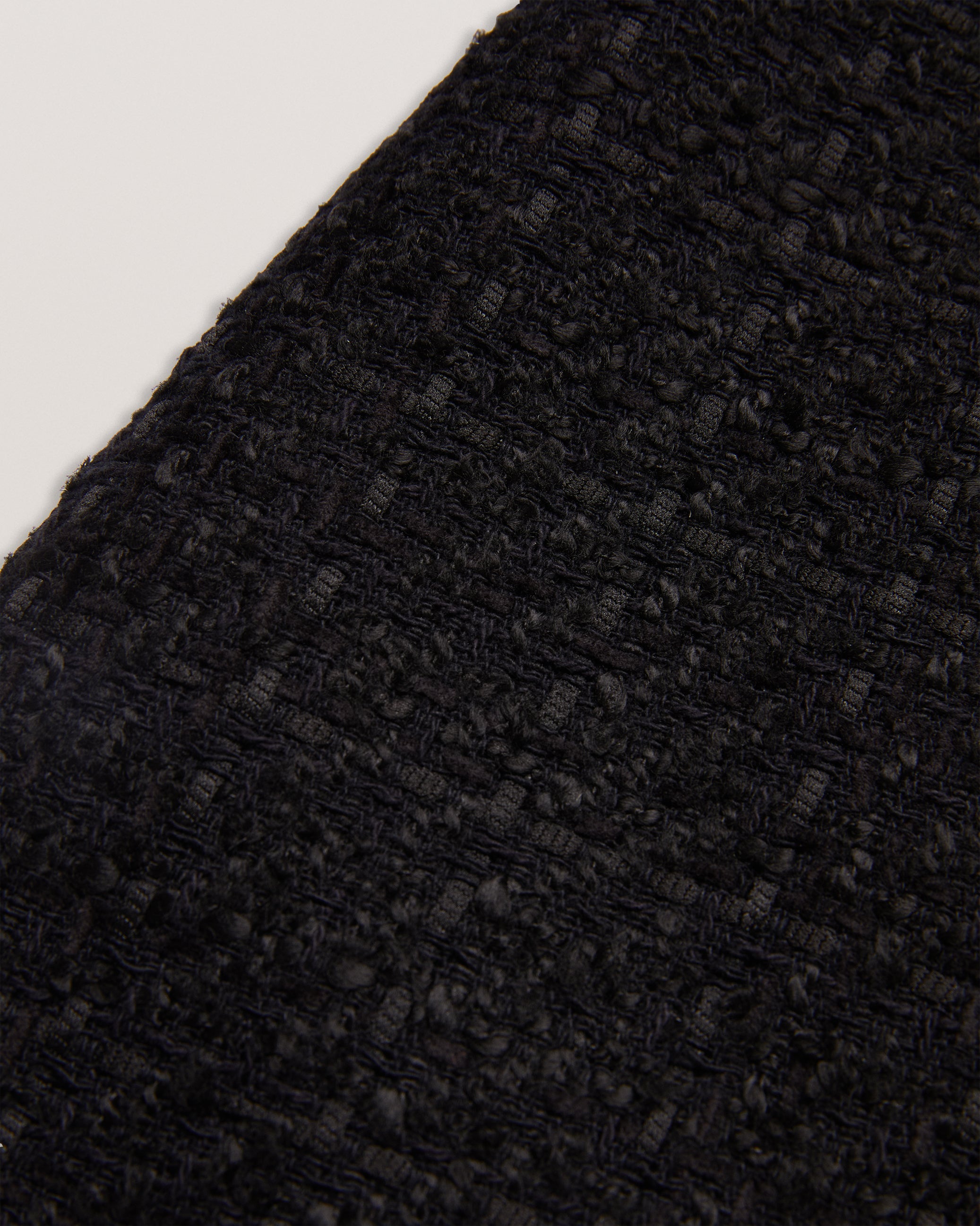 Komas Rose Button Boucle Tailored Mini Skirt Black