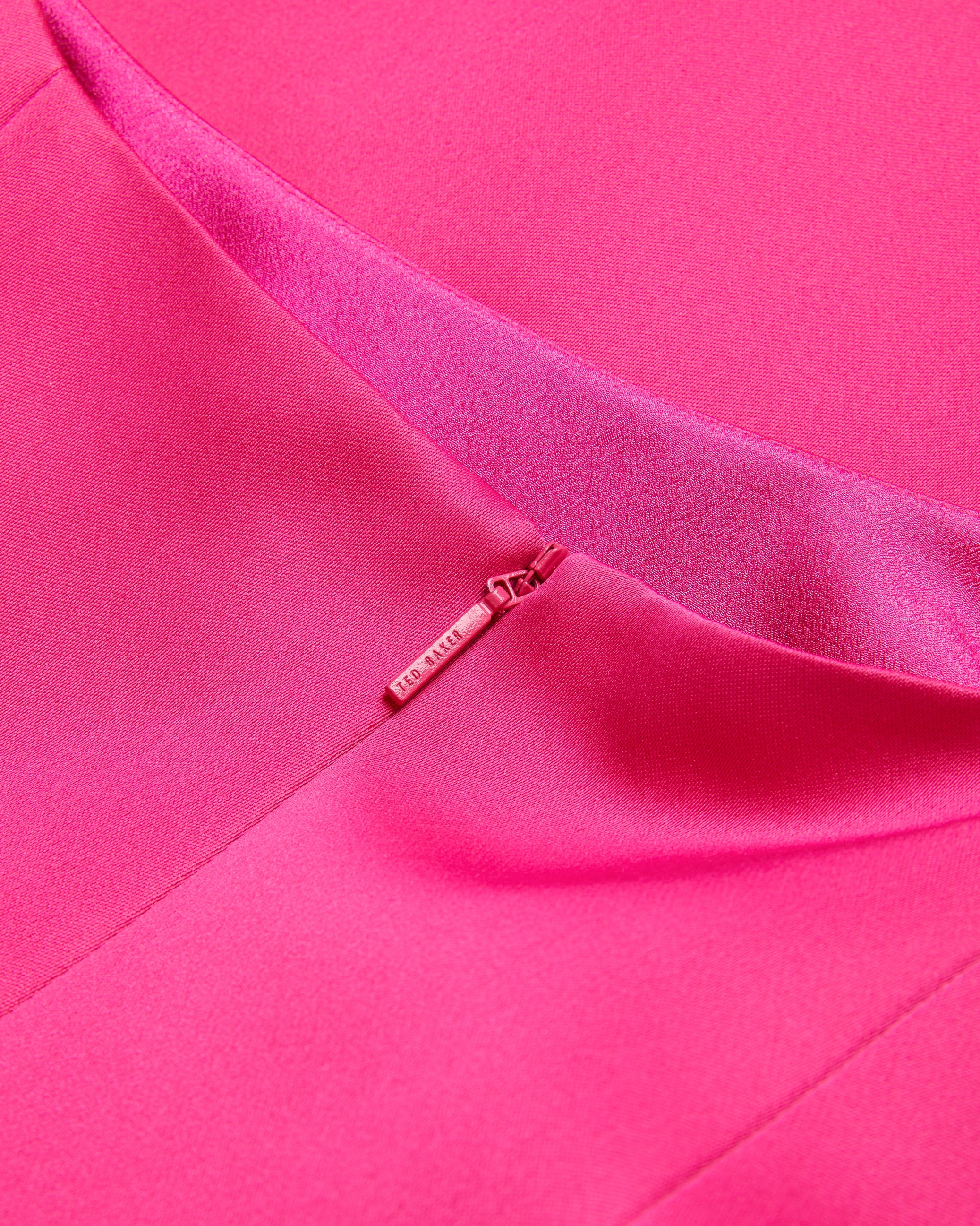 Kavala Tie Strap Bodice Waist Mini Dress Fuchsia