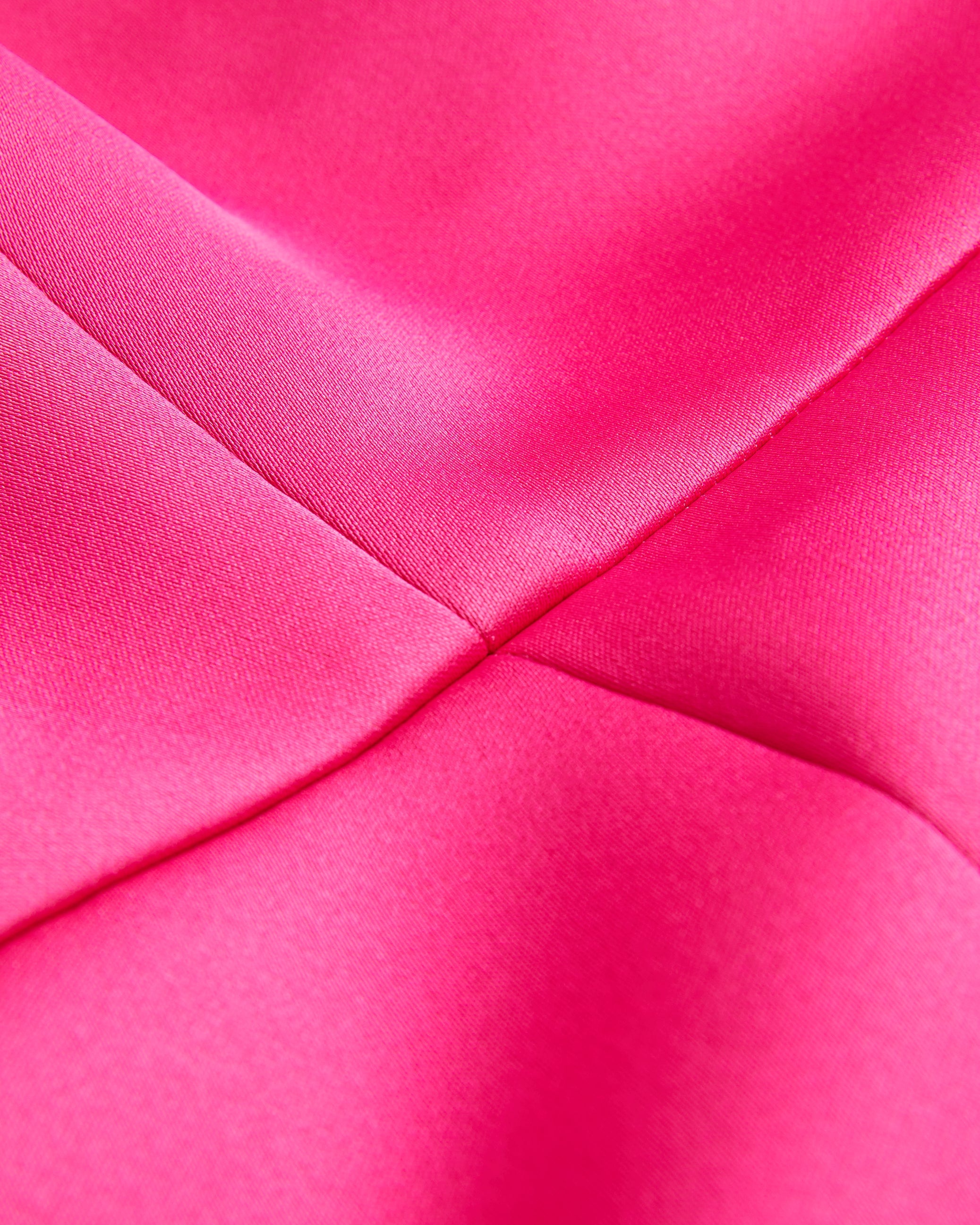 Kavala Tie Strap Bodice Waist Mini Dress Fuchsia