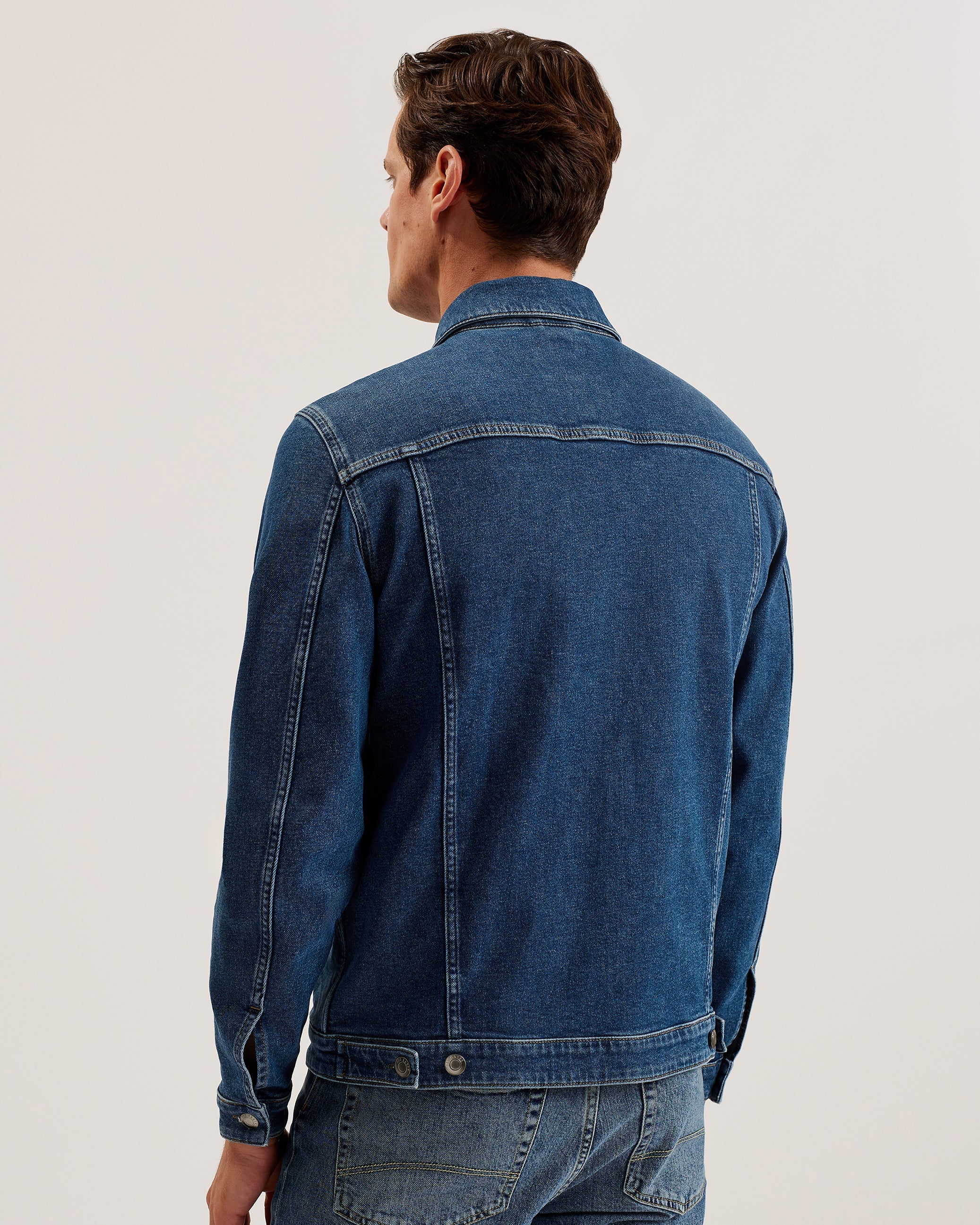 Brisban Denim Trucker Jacket Mid-Blue