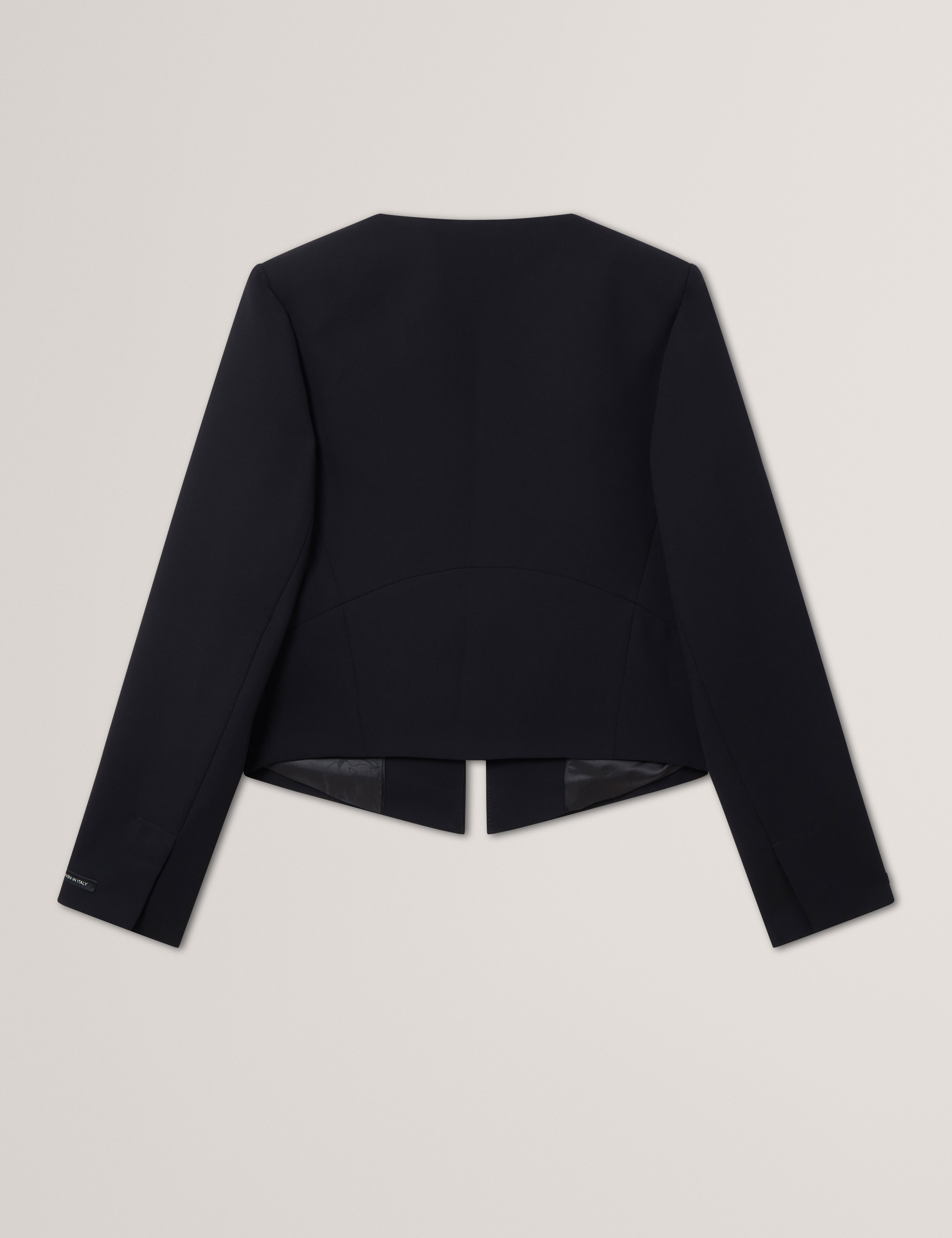 Manabjl Cropped Tailored Jacket Black