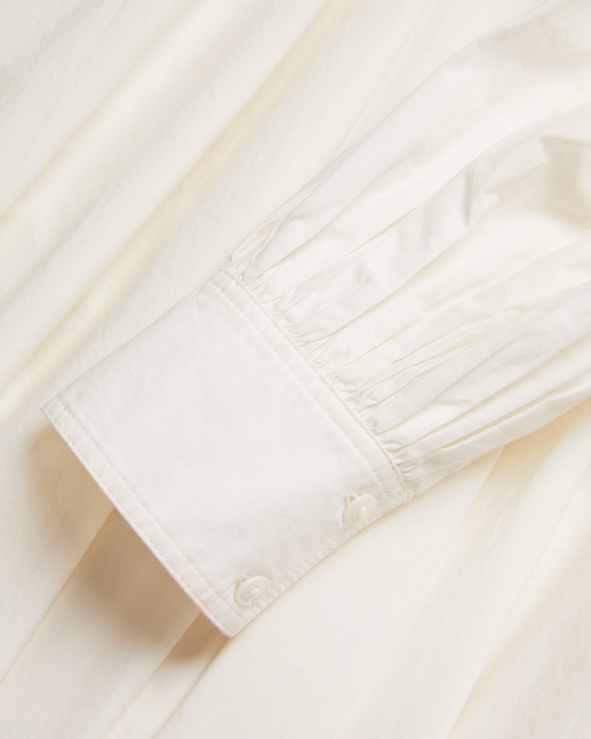 Ene Button Down Maxi Shirt Dress With Belt White