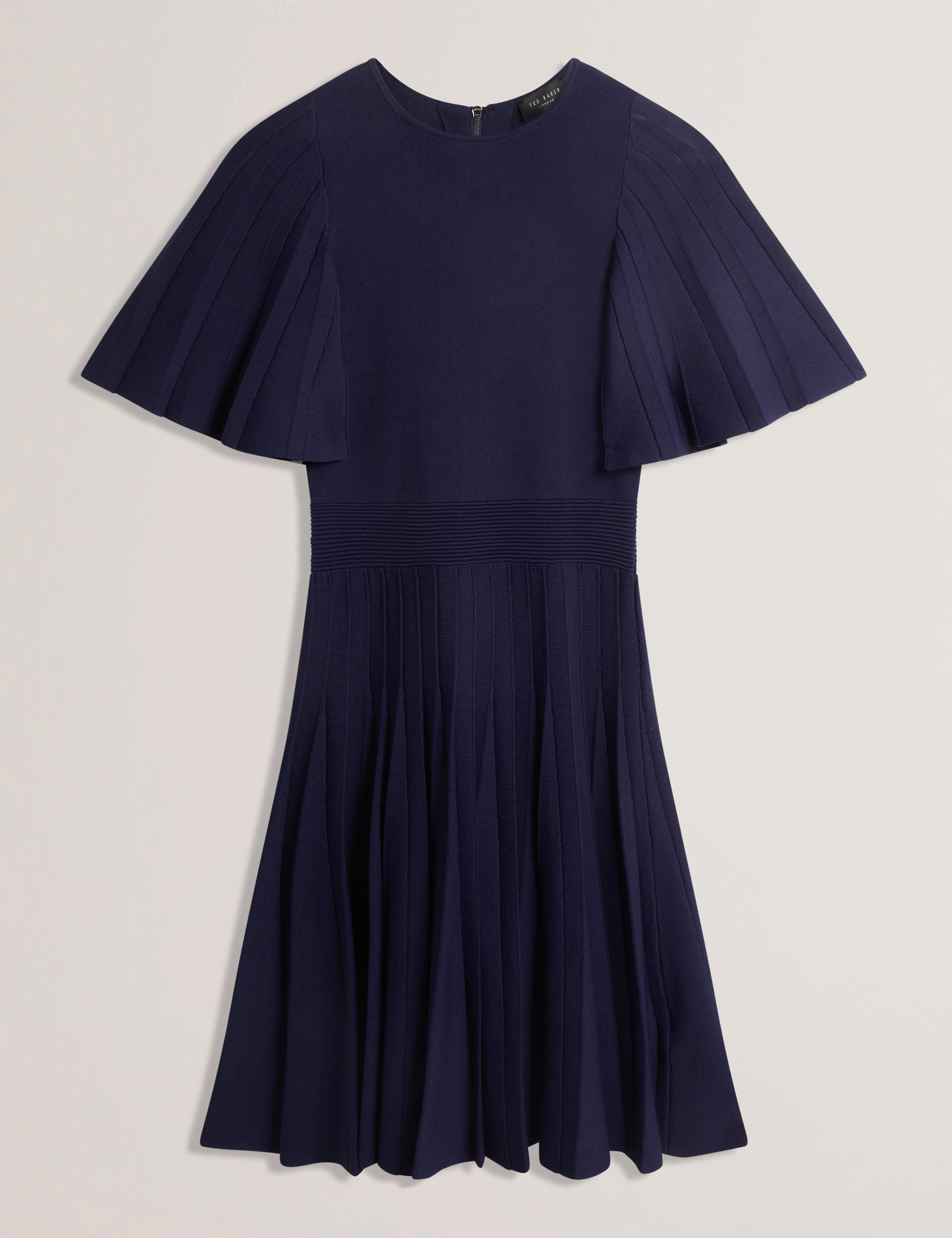 Celinha Angel Sleeve Knitted Maxi Dr Navy