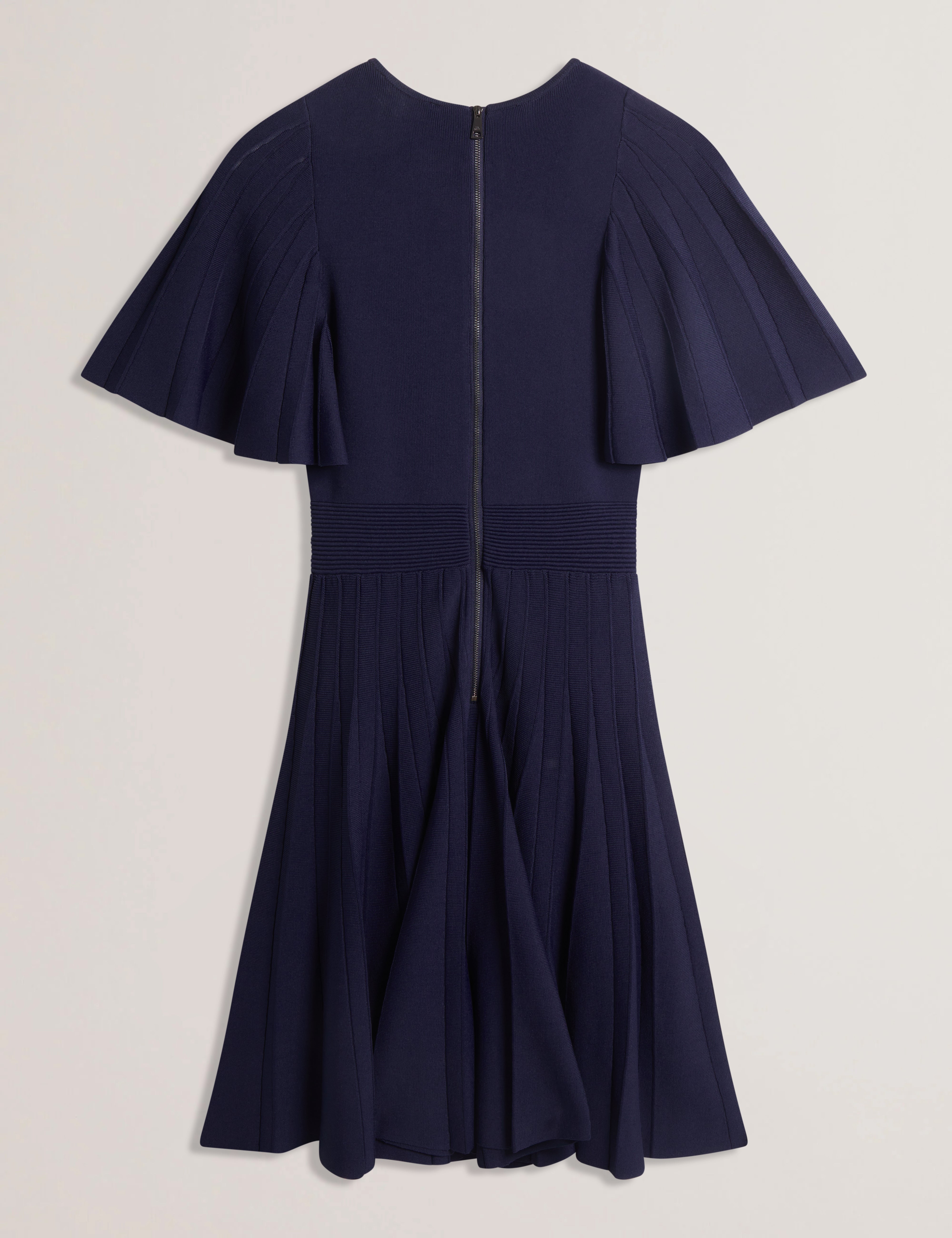 Celinha Angel Sleeve Knitted Maxi Dr Navy