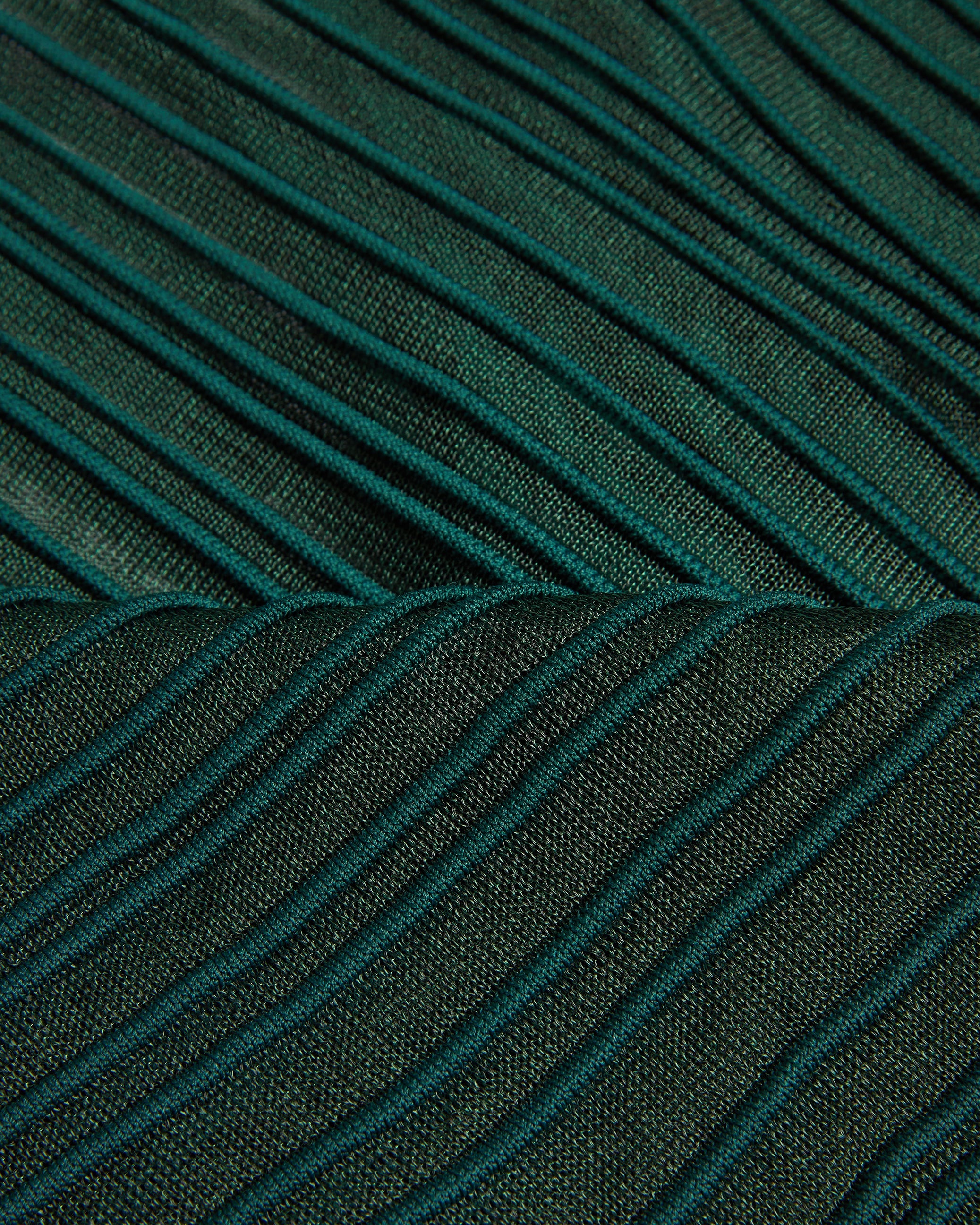 Nellay Sheer Striped Engineered Knit Dk-Green