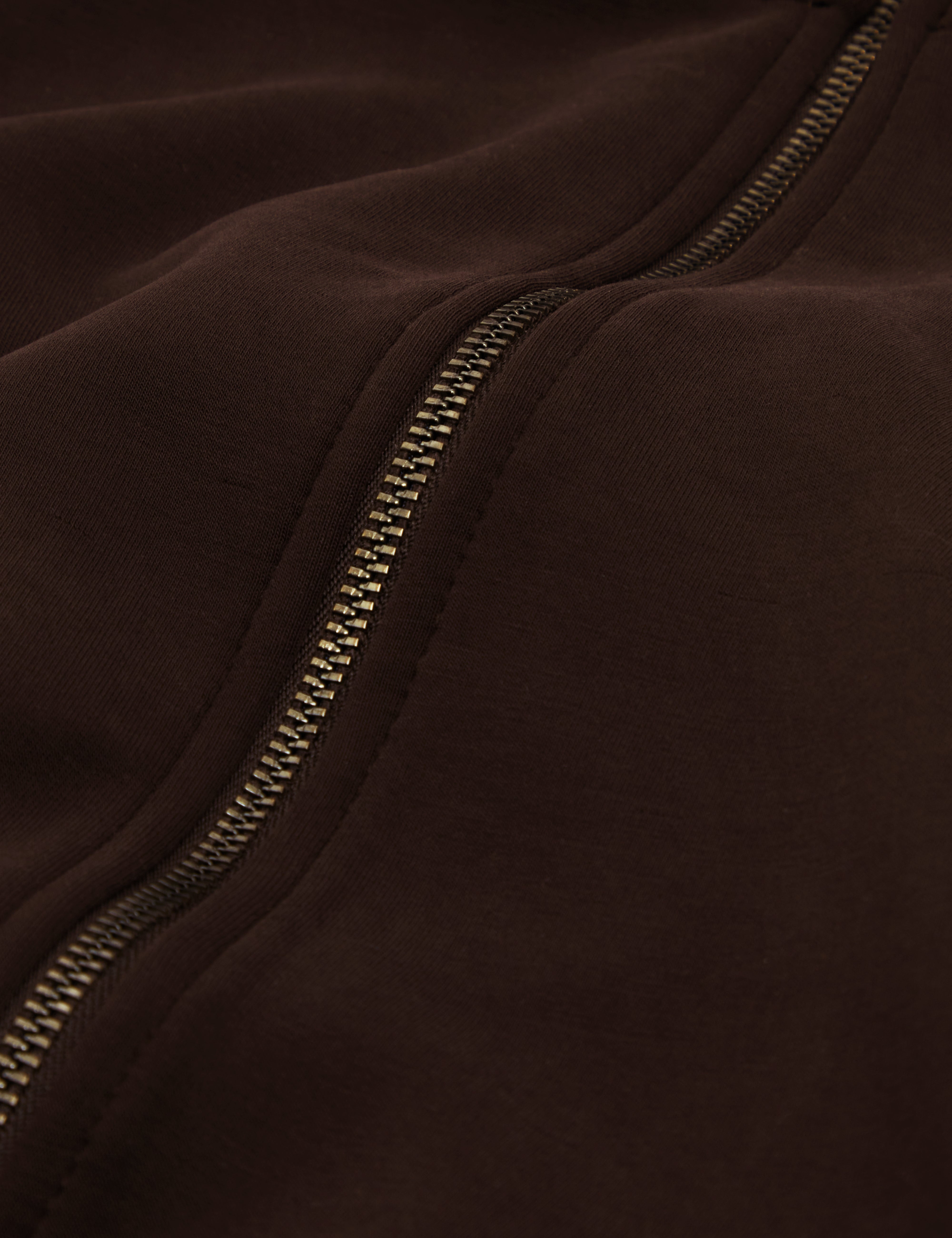 Arorha Zip Through Funnel Neck Sweatshirt Dk-Brown
