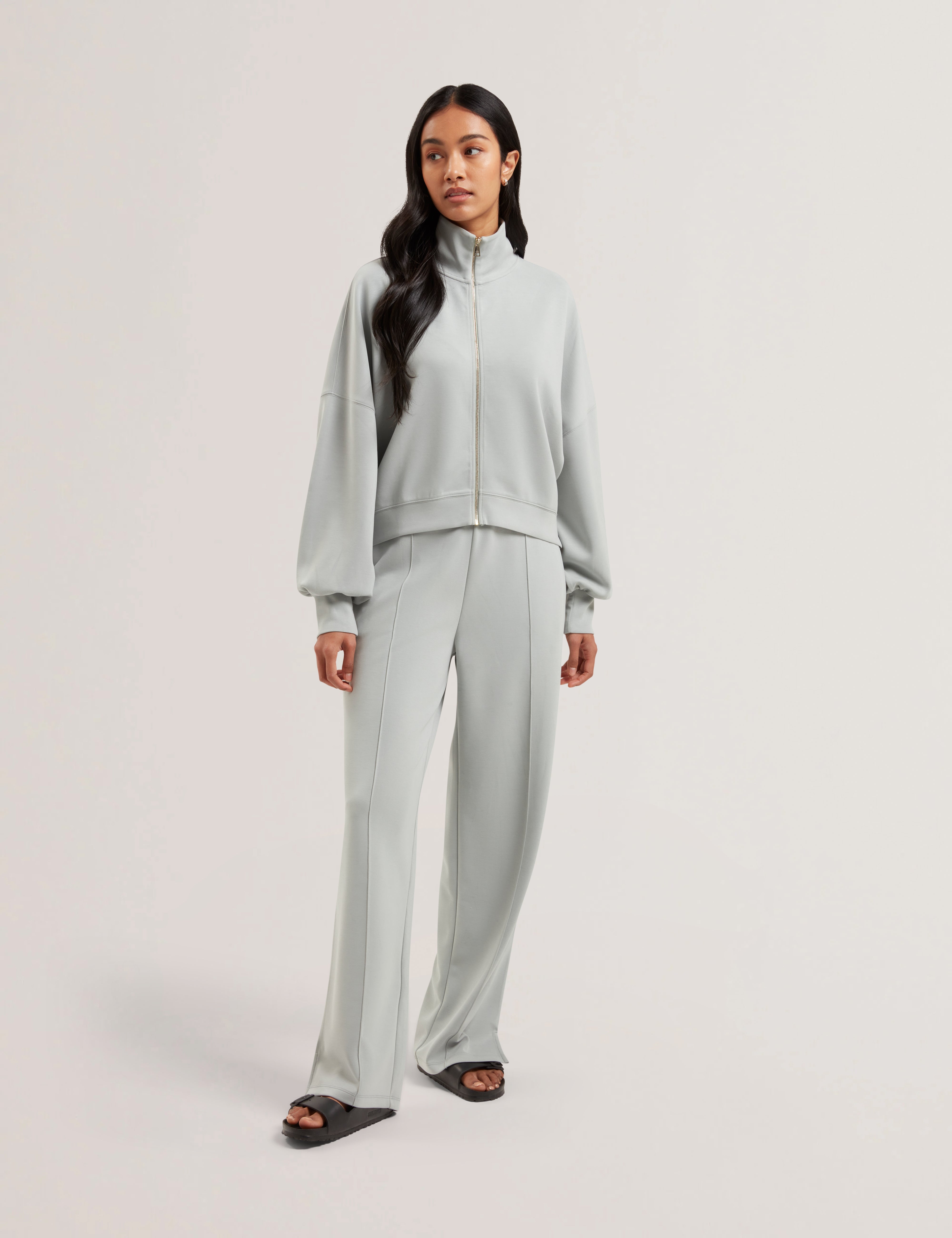 Nowelll Cupro Split Hem Jogger Lt-Green