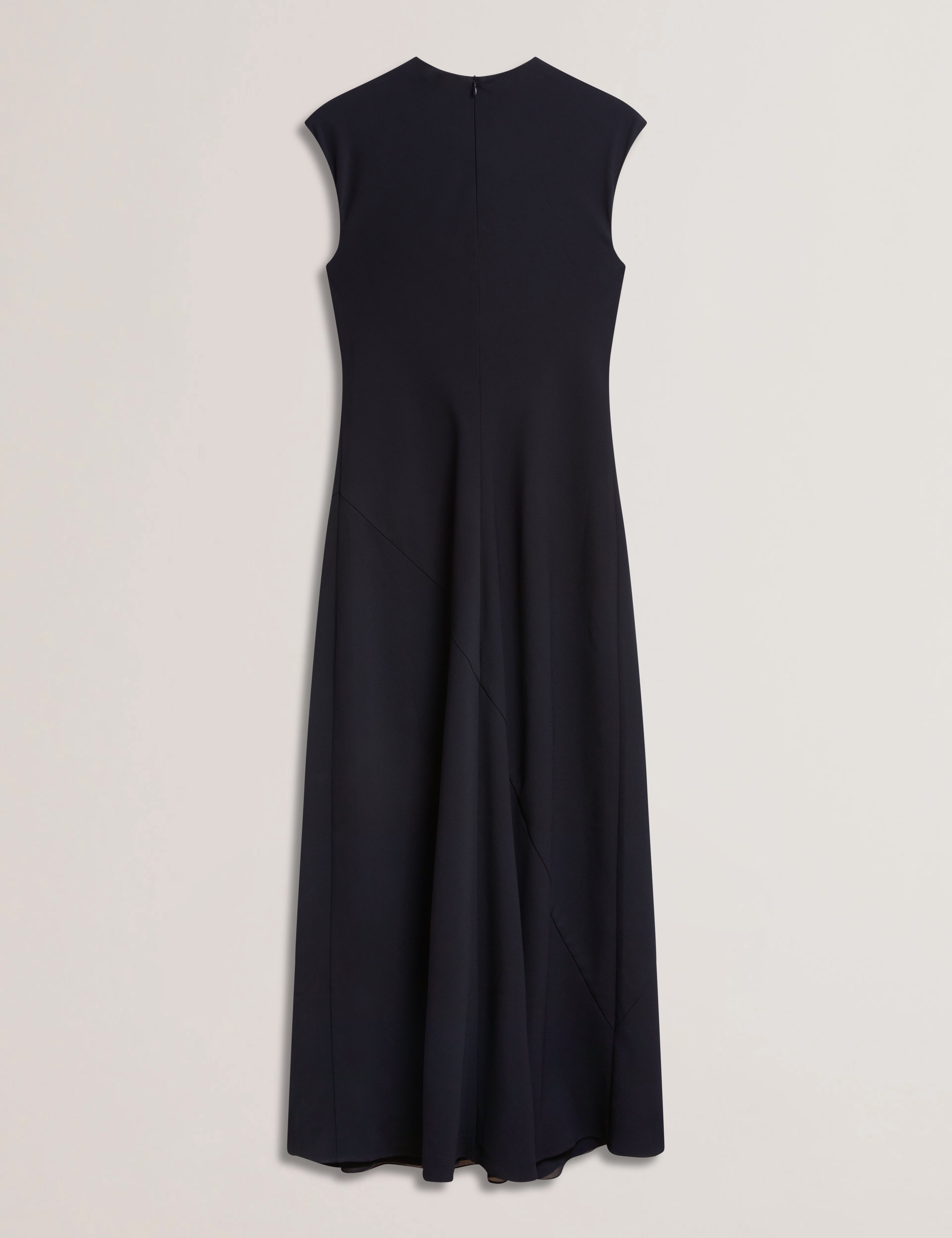 Kyamos Drape Detail Slip Maxi Dress Navy