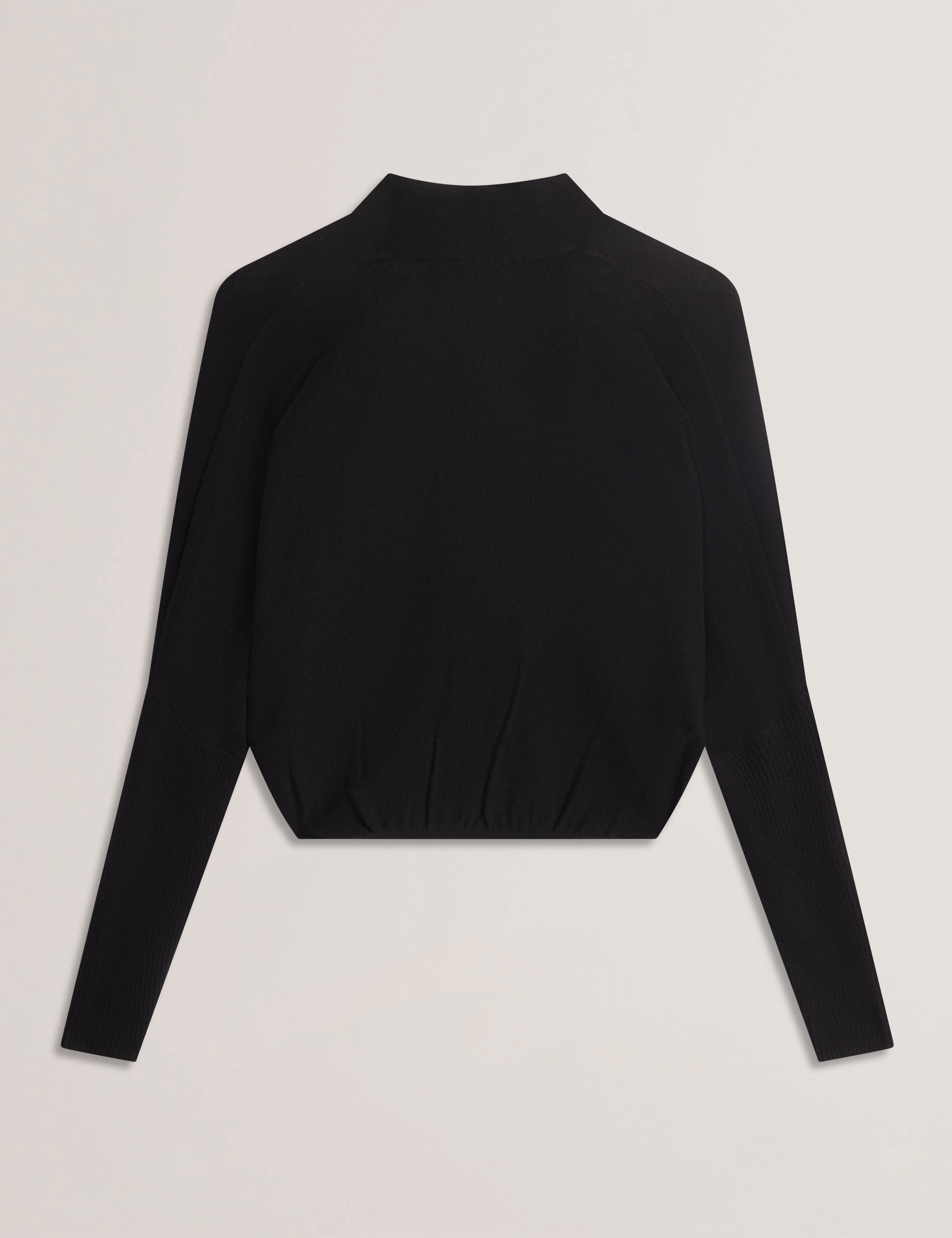 Gabrlaa Circular Knit Cropped Shrug Cardigan Black