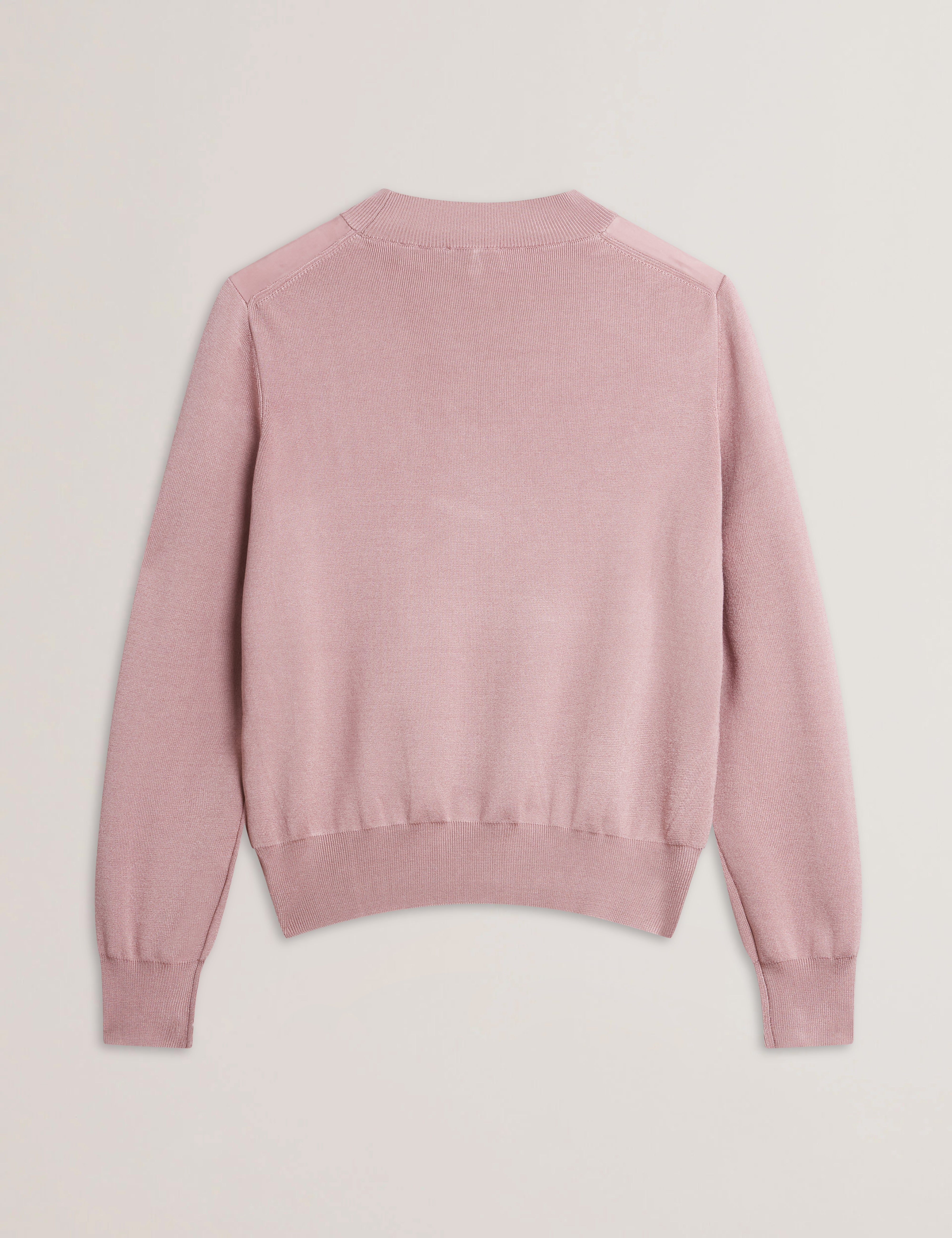 Karlean Curpo Woven Front Sweater Petal Pink