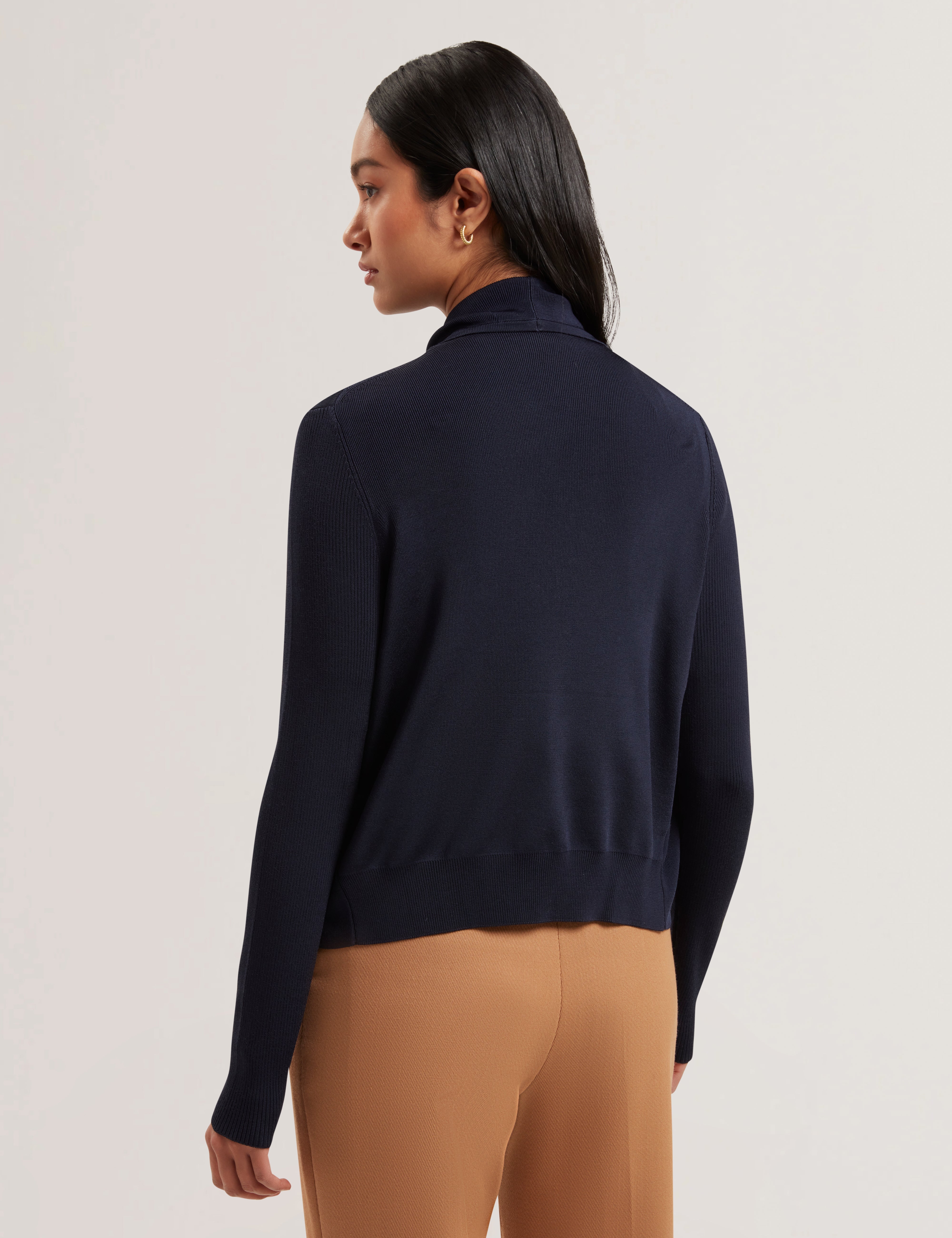 Elliyy Waterfall Front Cardigan Navy