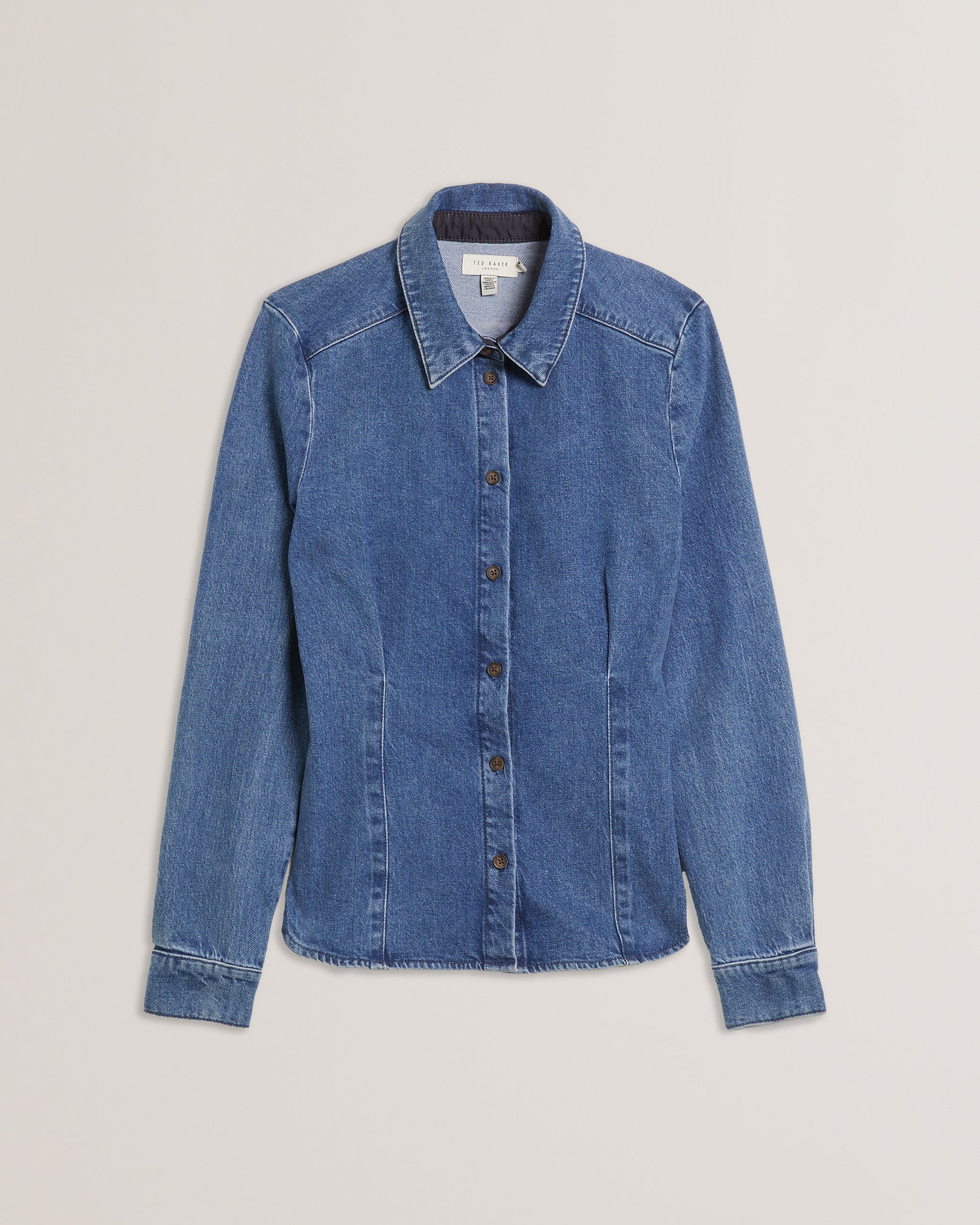 Castar Fitted Denim Shirt Blue