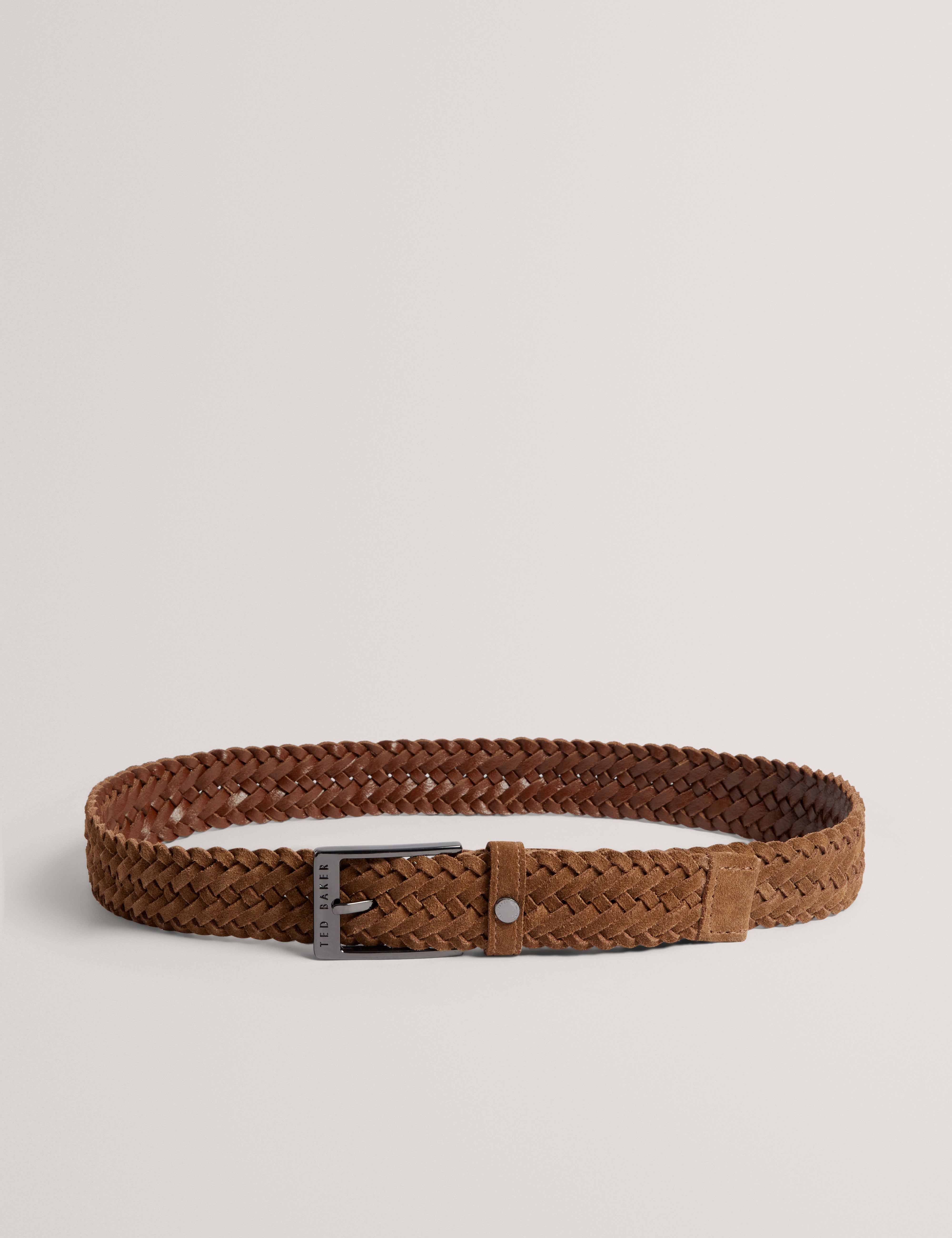Braidon Braided Suede Belt Brown