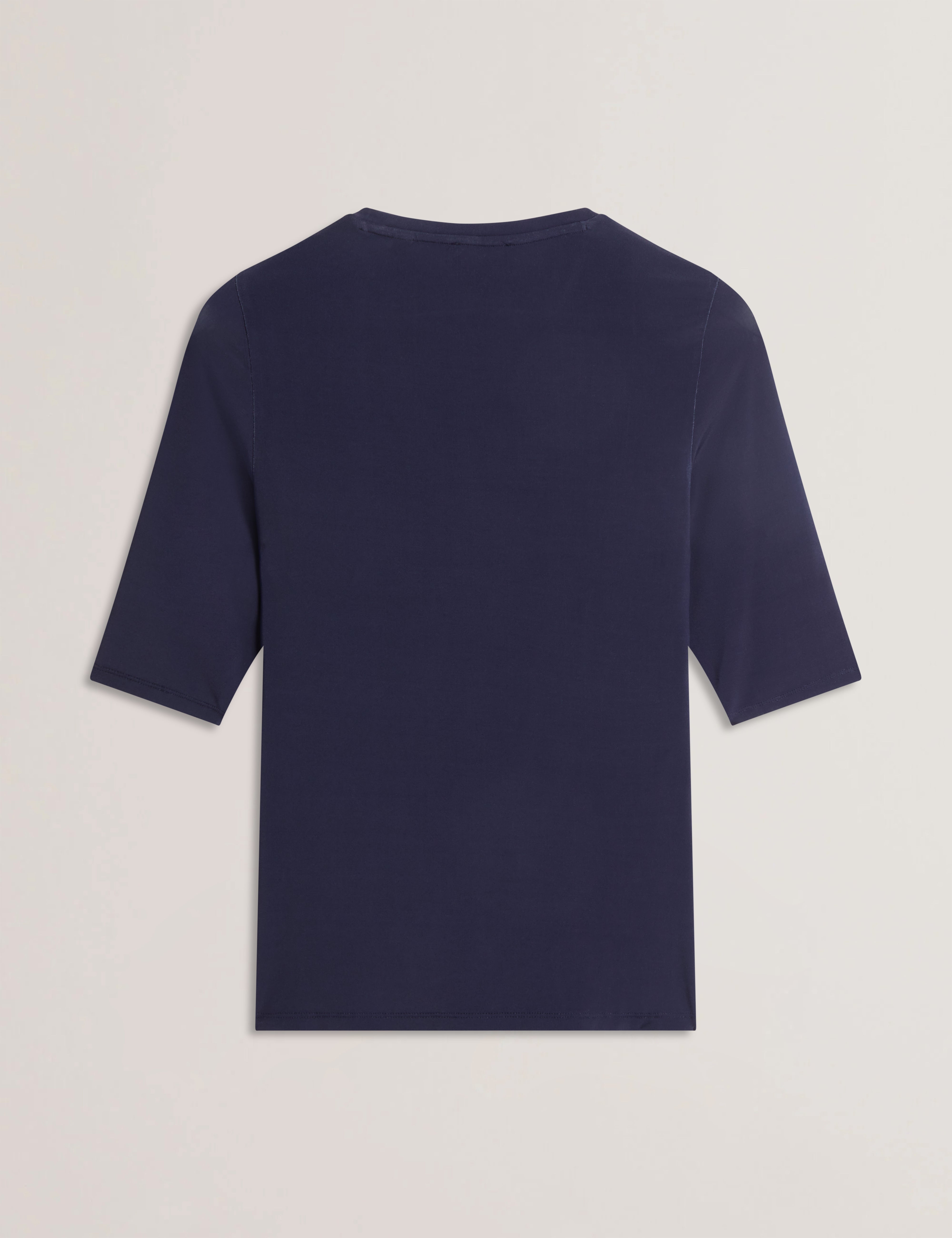 Hannaz Printed Slinky Jersey Half Sleeve Top Navy