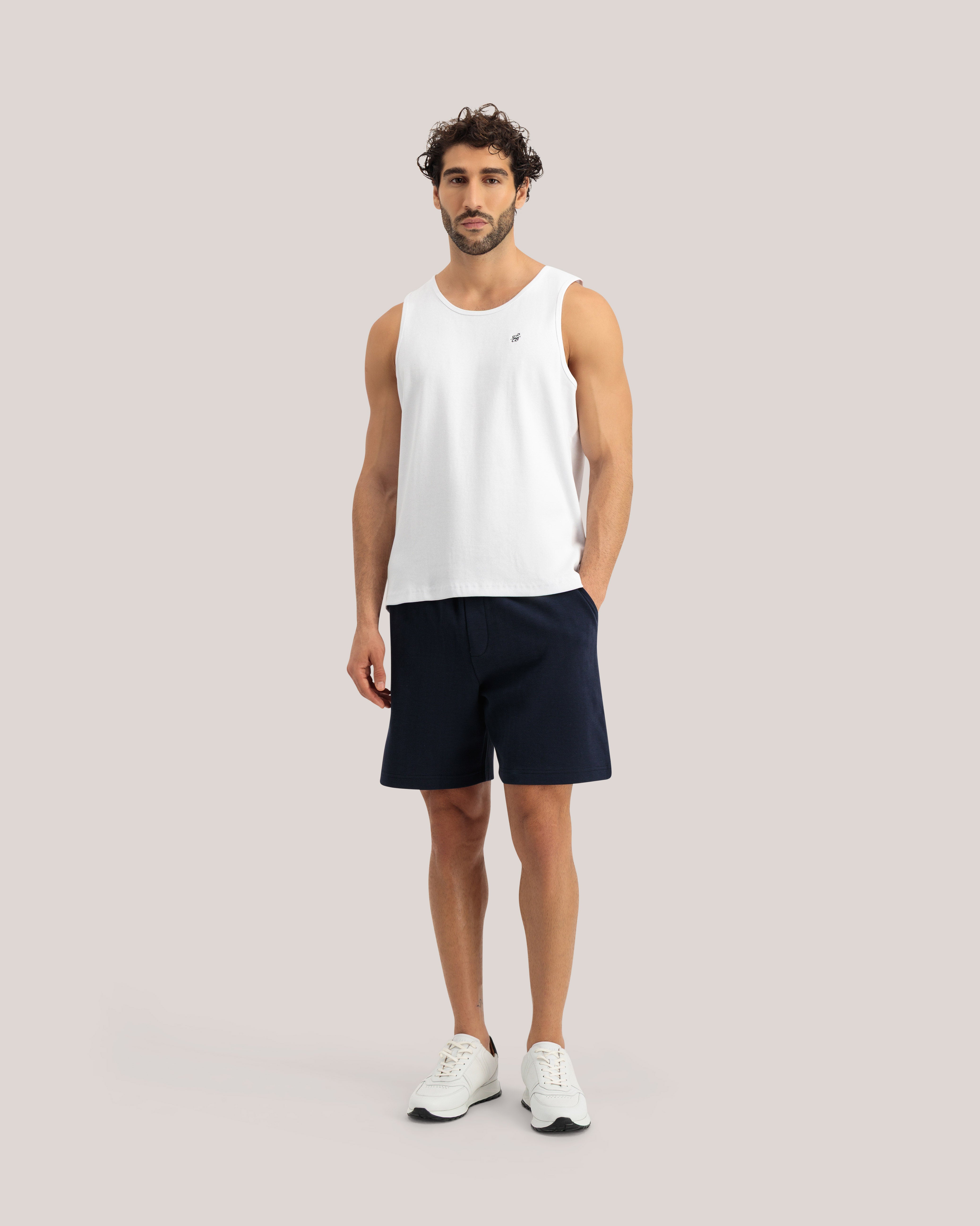Snakjak Slim Fit Ribbed Vest White